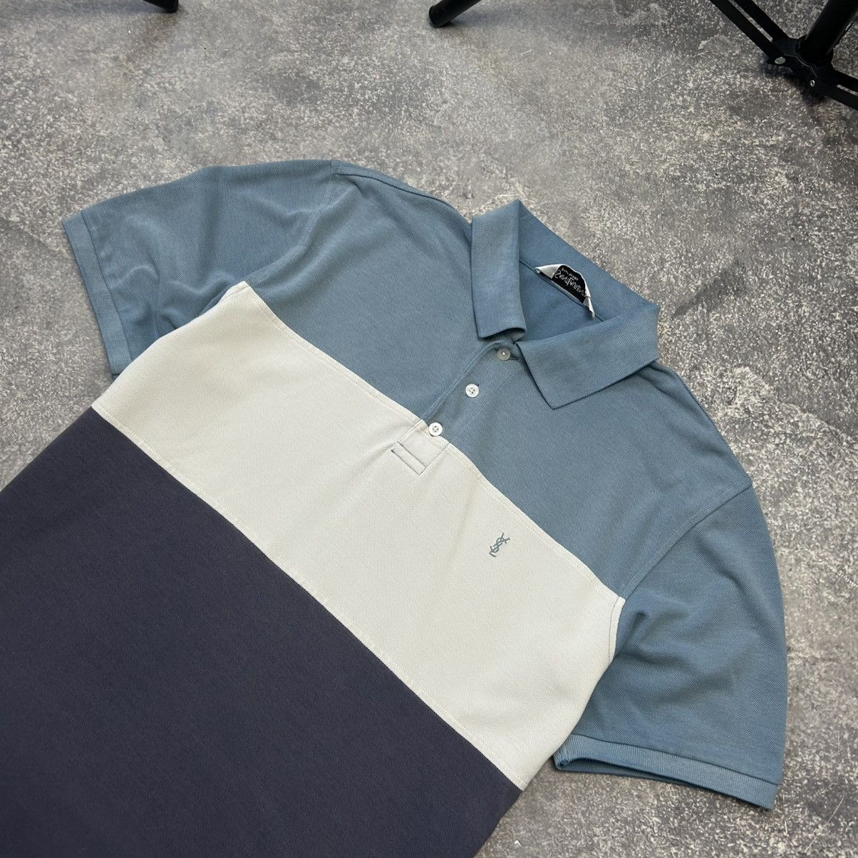 Yves Saint Laurent Luxury Yves Saint Lauren Small Logo Faded designer polo Size US L / EU 52-54 / 3 - 2 Thumbnail
