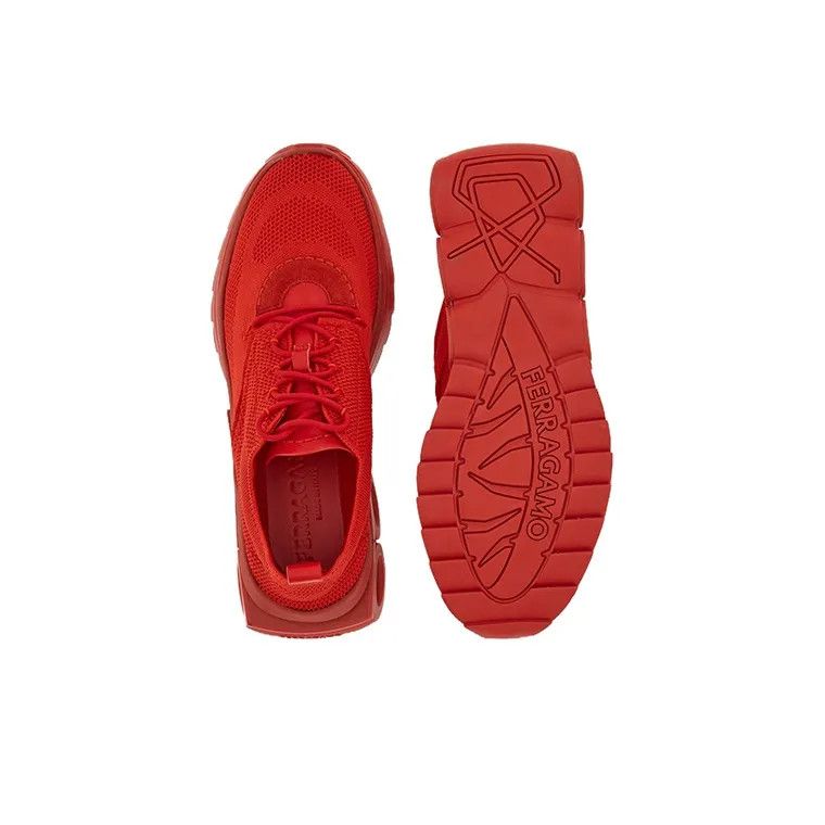 Salvatore Ferragamo o1s1rm1224 Nima Knit Sneakers in Red Size US 8.5 / IT 38.5 - 6 Thumbnail