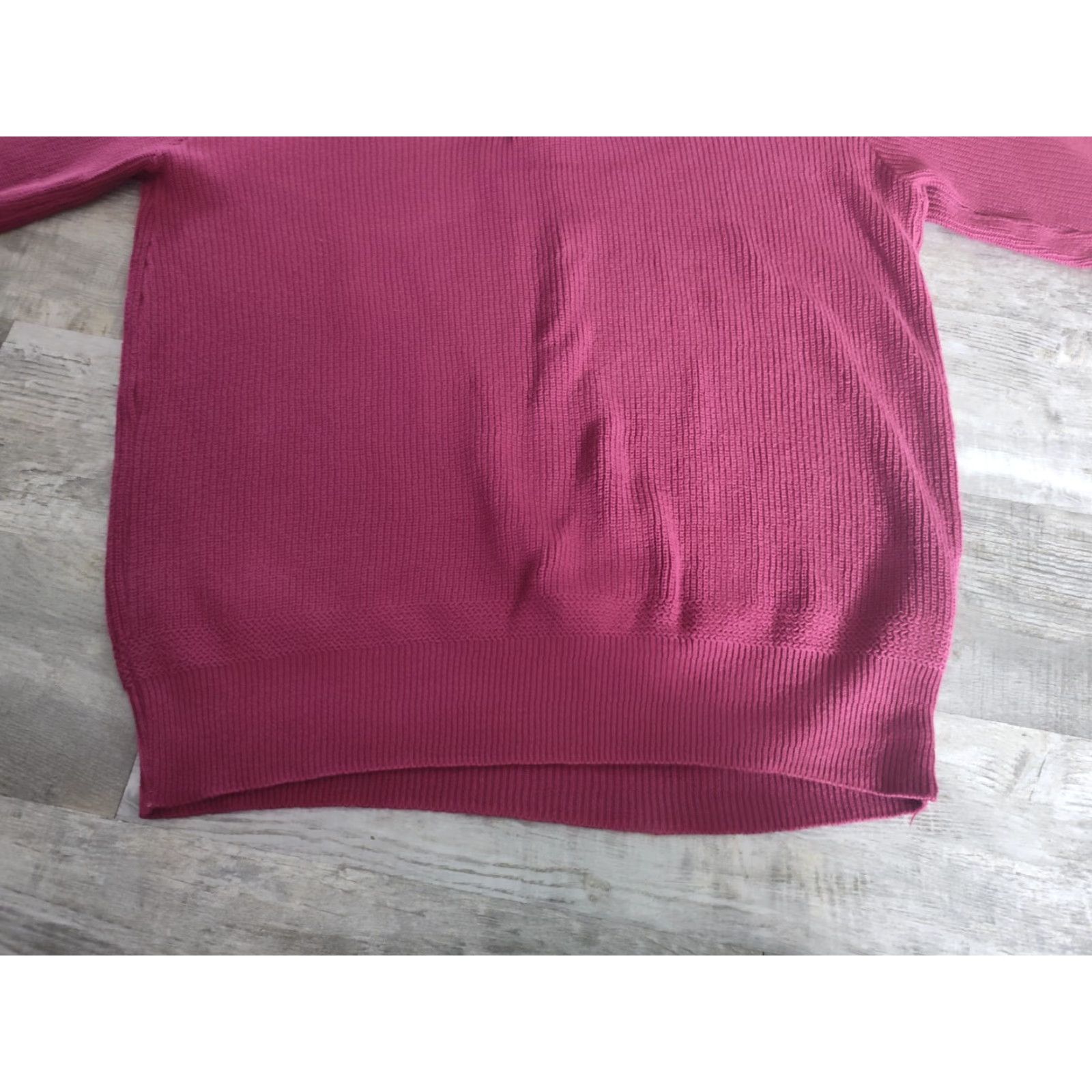 Lands' End VINTAGE Lands' End Sweater Mens Large Red Henley Ribbed 90s USA Size US L / EU 52-54 / 3 - 4 Thumbnail