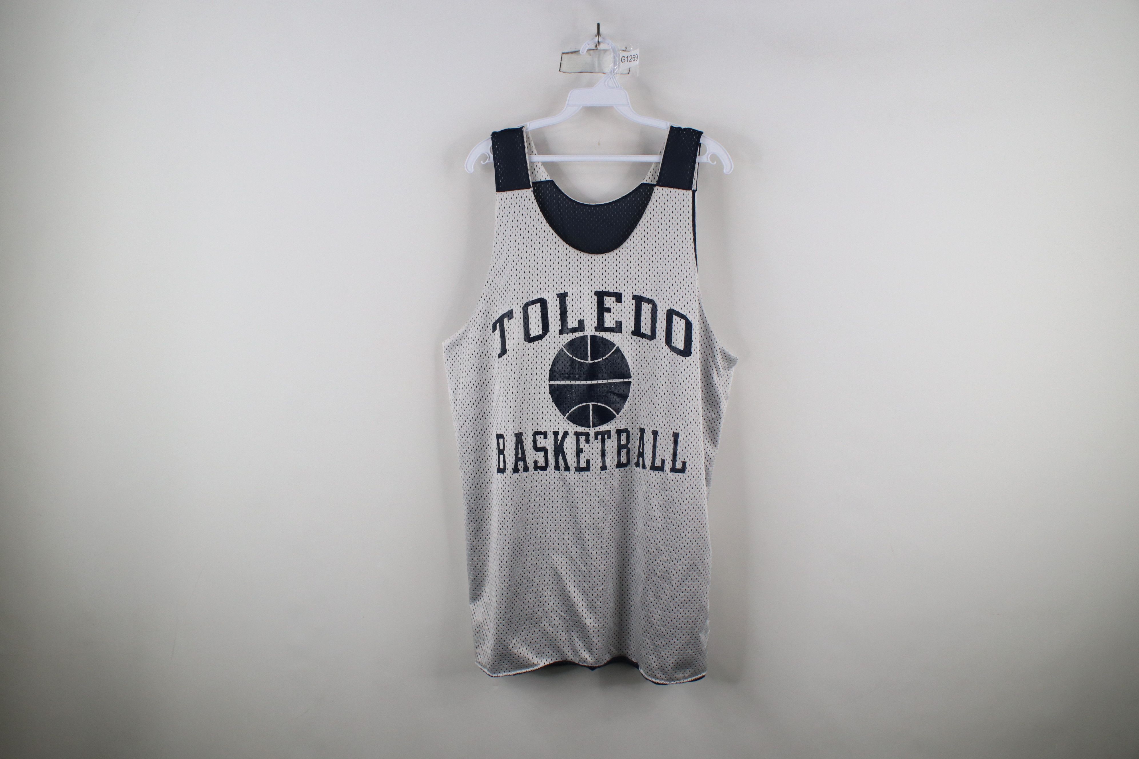 Vintage Vintage 90s Reversible University Toledo Basketball Jersey Size US L / EU 52-54 / 3 - 9 Thumbnail