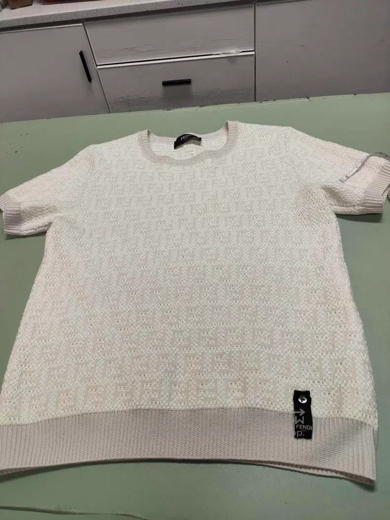 Fendi Fendi Light pink full print wool short-sleeve Size US S / EU 44-46 / 1 - 1 Thumbnail