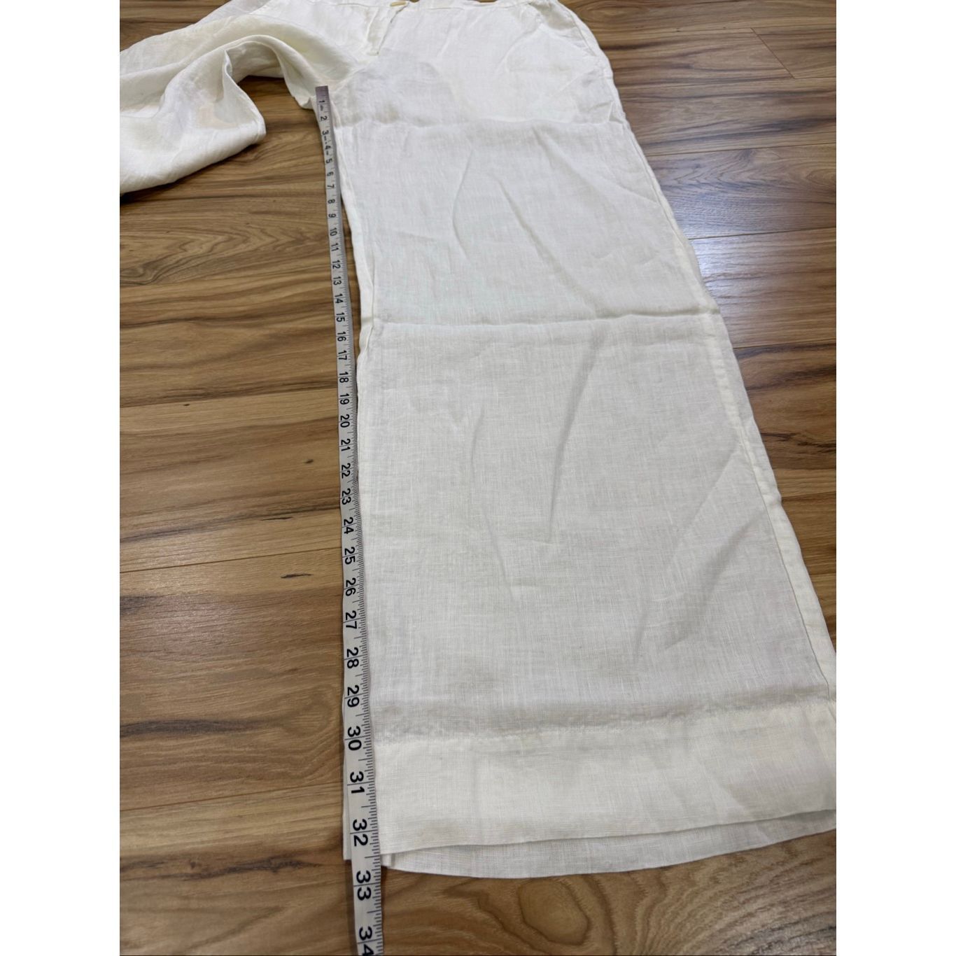 FLAX Flax linen white relax fit wide leg pants size M Size 30" / US 8 / IT 44 - 9 Thumbnail