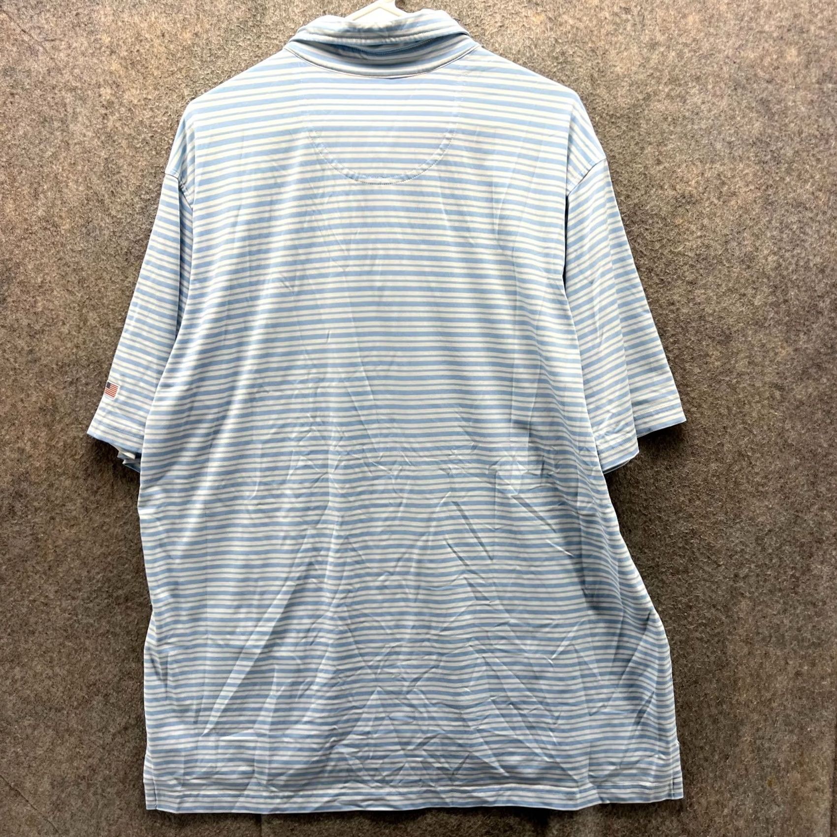 Vintage Fairway & Greene Polo Shirt Mens XL Blue Stripes USA Golf Golfer Club Course Shirt Size US XL / EU 56 / 4 - 2 Thumbnail