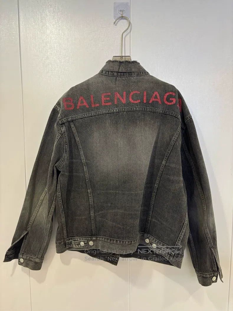 Balenciaga Balenciaga Washed Denim Jacket Grey Size XS / US 0-2 / IT 36-38 - 2 Thumbnail