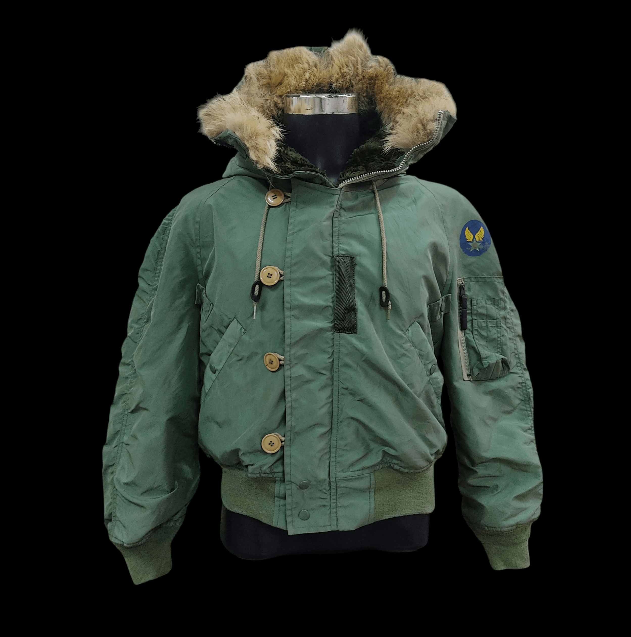 Vintage AVIREX N2-B Bomber Flight Jacket – Fur Zipper Hood