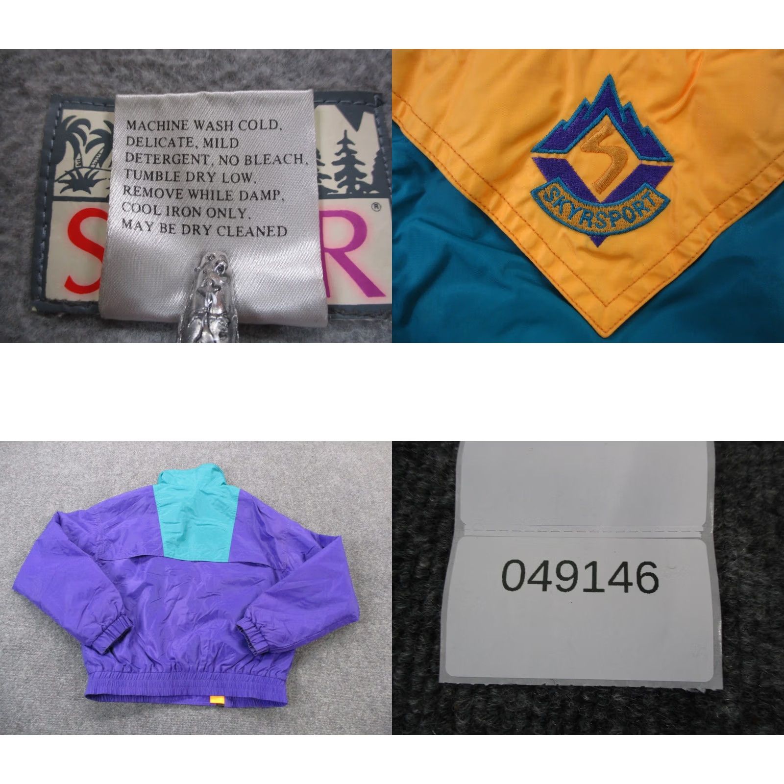 Altea VINTAGE Skyr Jacket Womens S Teal Purple Nylon Windbreaker 80s 90s Retro Zip 1/4 Full Lined Insulated Windbreaker Womens Size S / US 4 / IT 40 - 8 Thumbnail