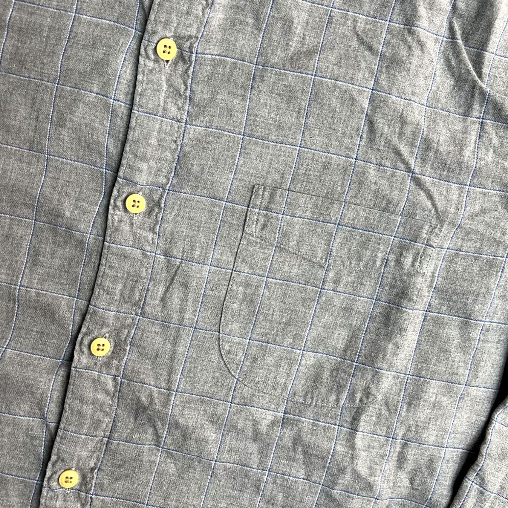 J.Crew J.Crew Shirt Mens XL Gray Check Long Sleeve Button Down Slim Fit Casual Cotton Size US XL / EU 56 / 4 - 2 Thumbnail