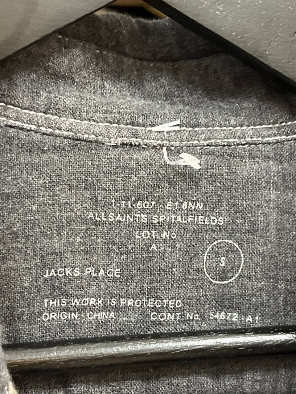Allsaints Allsaints Luxury Abstract Y2K Grey Rare Shirt Button Ups Size US S / EU 44-46 / 1 - 7 Thumbnail