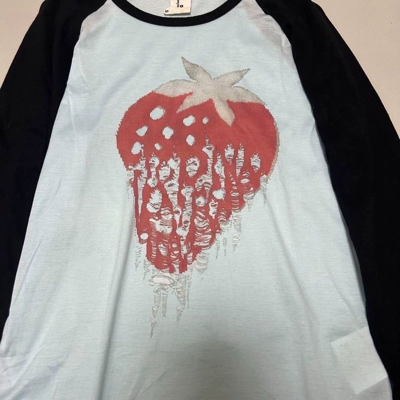 Comme des Garcons Comme Des Garcons Aqua Blue Ragged Strawberry Top Size S / US 4 / IT 40 - 3 Thumbnail
