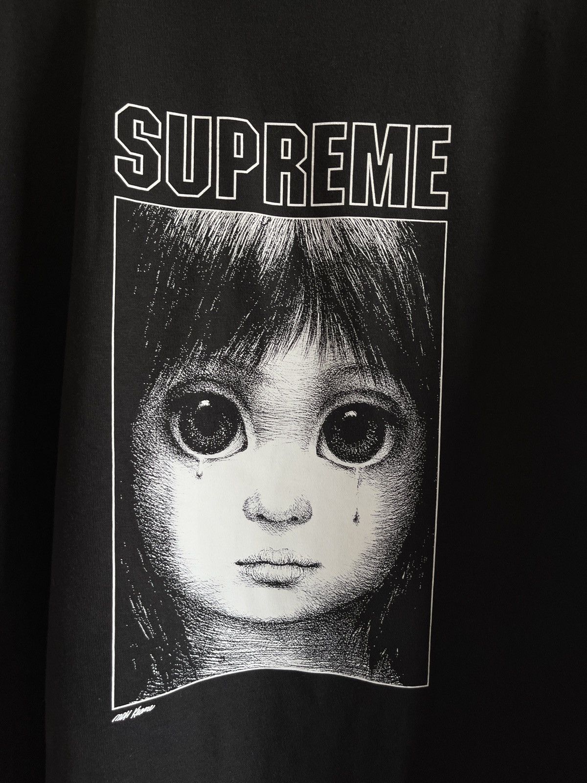 image of Art x Supreme Teardrop Tee in Black, Men's (Size XL)