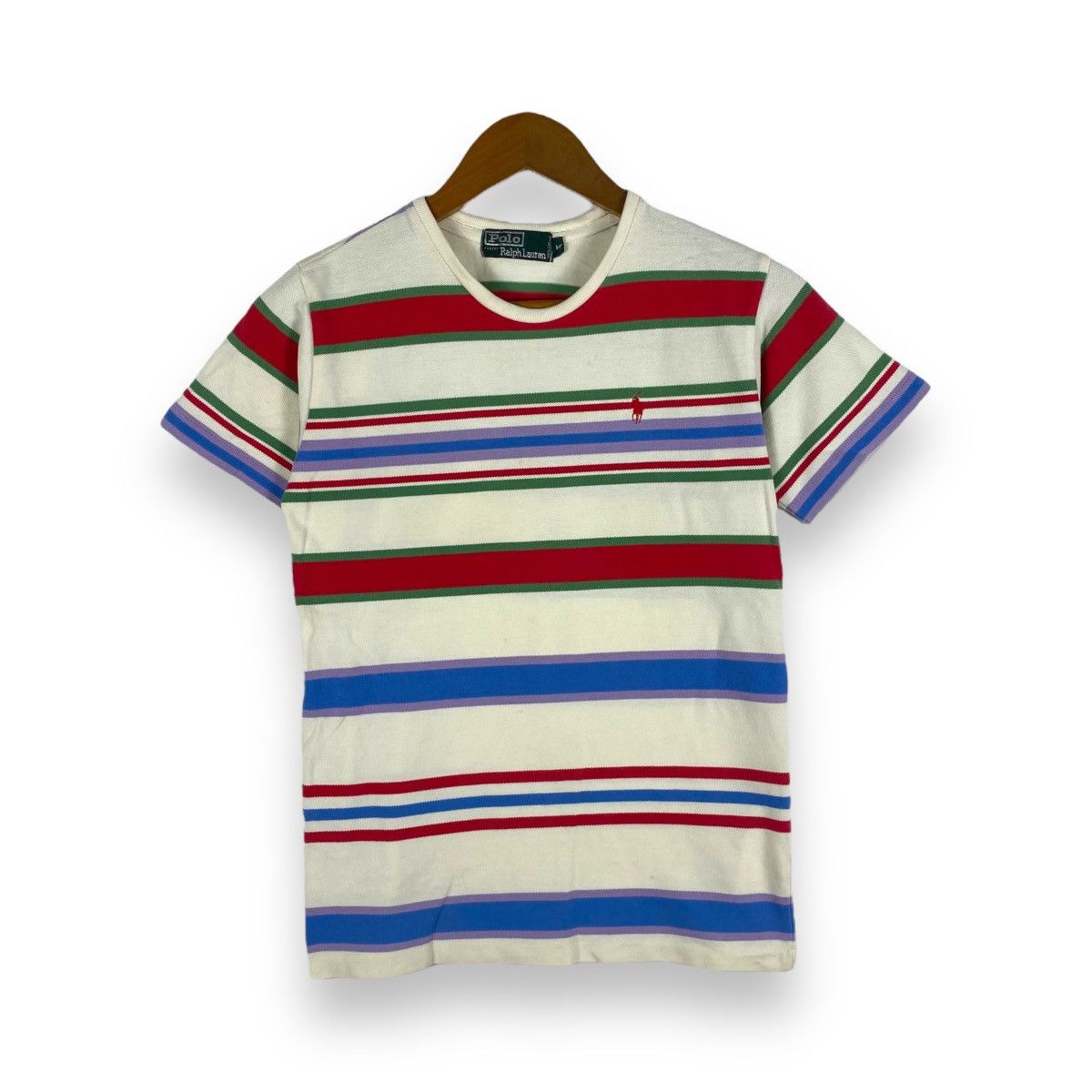 Polo Ralph Lauren × Vintage Vintage 90's POLO RALPH LAUREN Small Pony Striped Tee Shirt Size US S / EU 44-46 / 1 - 1 Thumbnail