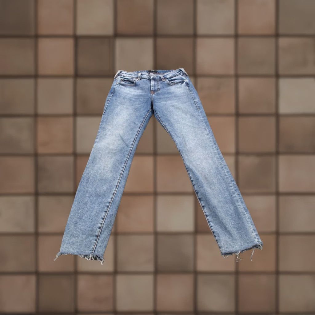 True Religion True Religion Jeans Womens 27 Blue Denim Colette Slim Straight Casual Distressed Jeans Womens 27 Pink USA 5-Pocket Mens Women Girls Size 27" / US 4 / IT 40 - 1 Thumbnail