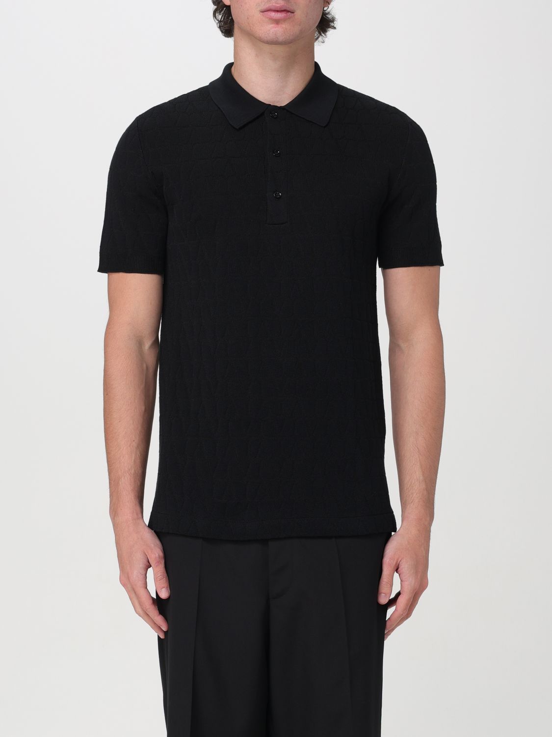 image of Valentino Polo Shirt Men Black (Size XL)