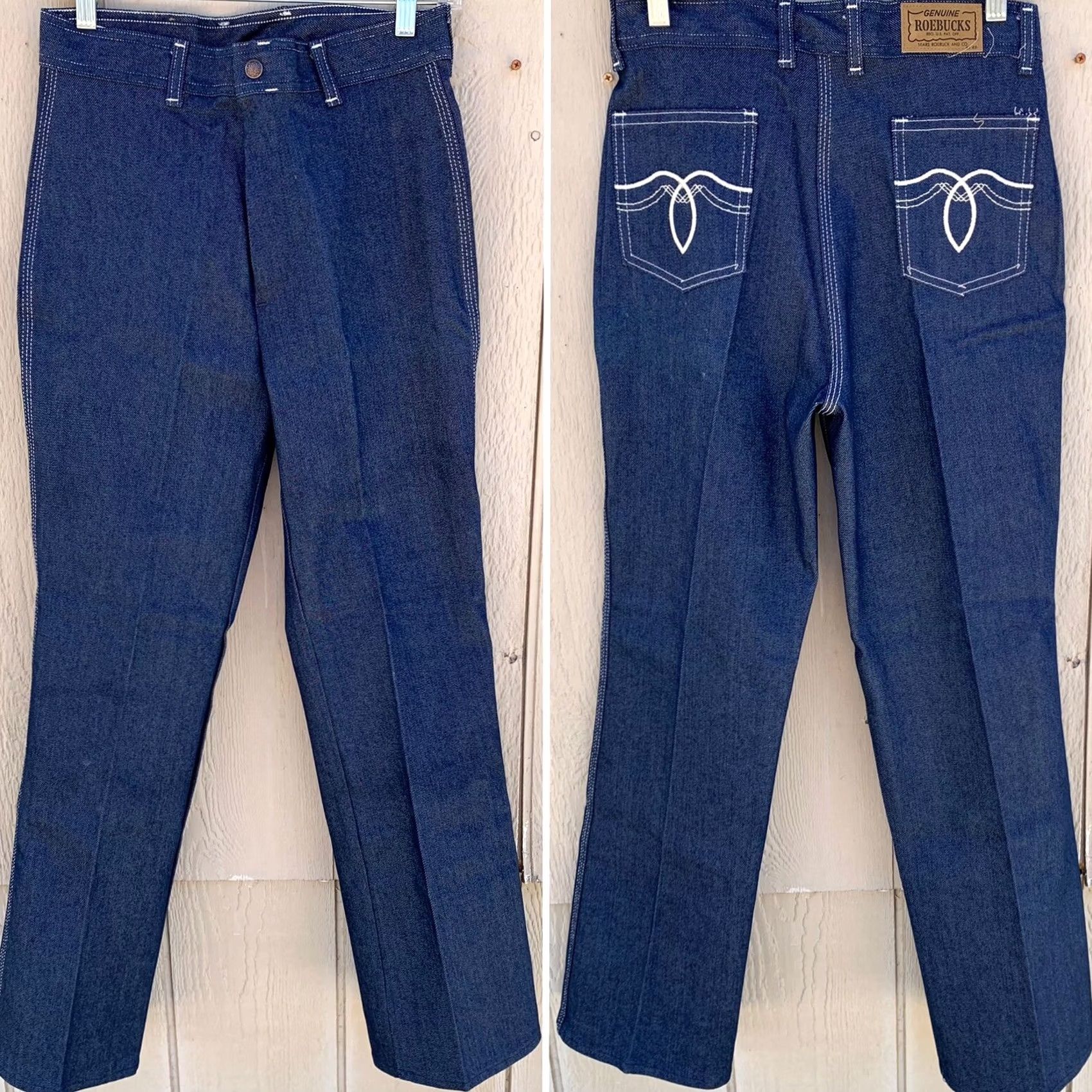 Sears vintage Sears Roebuck and Co jeans size 16 29” waist blue rockabilly 1970s 1980s Mens Size 38" / US 16 / IT 52 - 4 Thumbnail