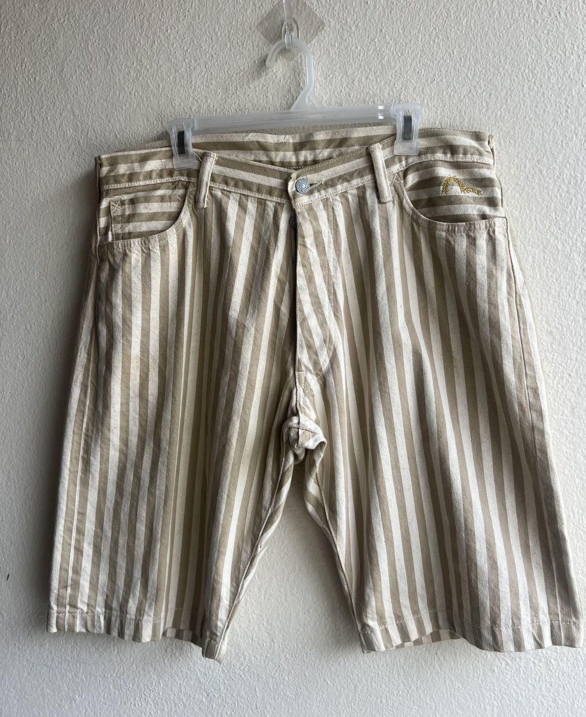 Evisu Dirty Stains Denim Vintage Evisu Stripes Selvedge Short Pant Size US 36 / EU 52 - 2 Thumbnail