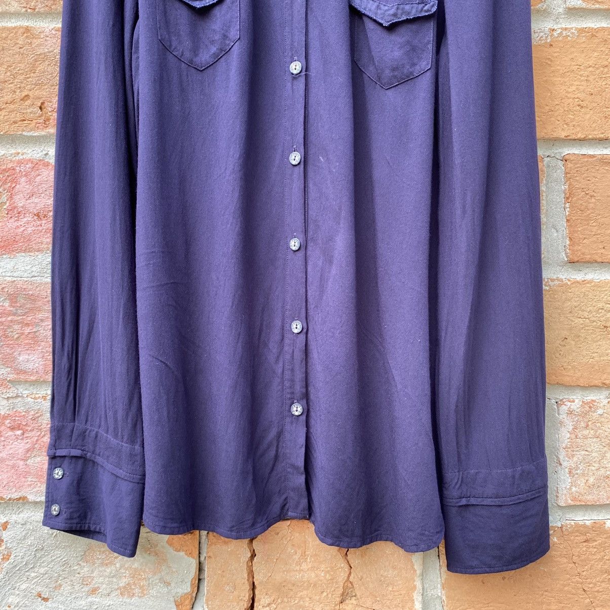 Marithe + Francois Girbaud MARITHE+FRANCOIS GIRBAUD Dark Purple Western Shirt Size S / US 4 / IT 40 - 6 Thumbnail