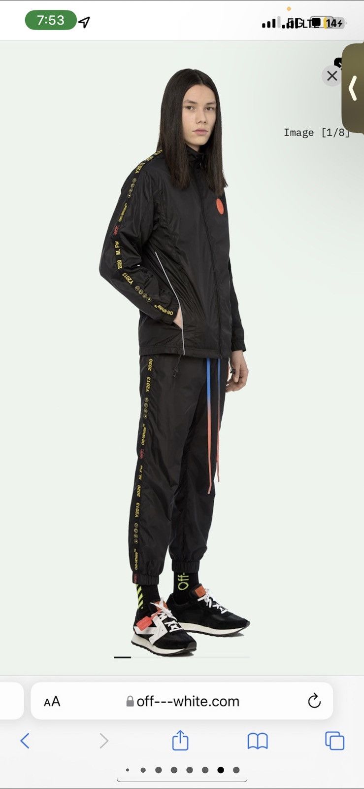 Off-White Off-White Nylon Track Jacket Size L Size US L / EU 52-54 / 3 - 11 Thumbnail