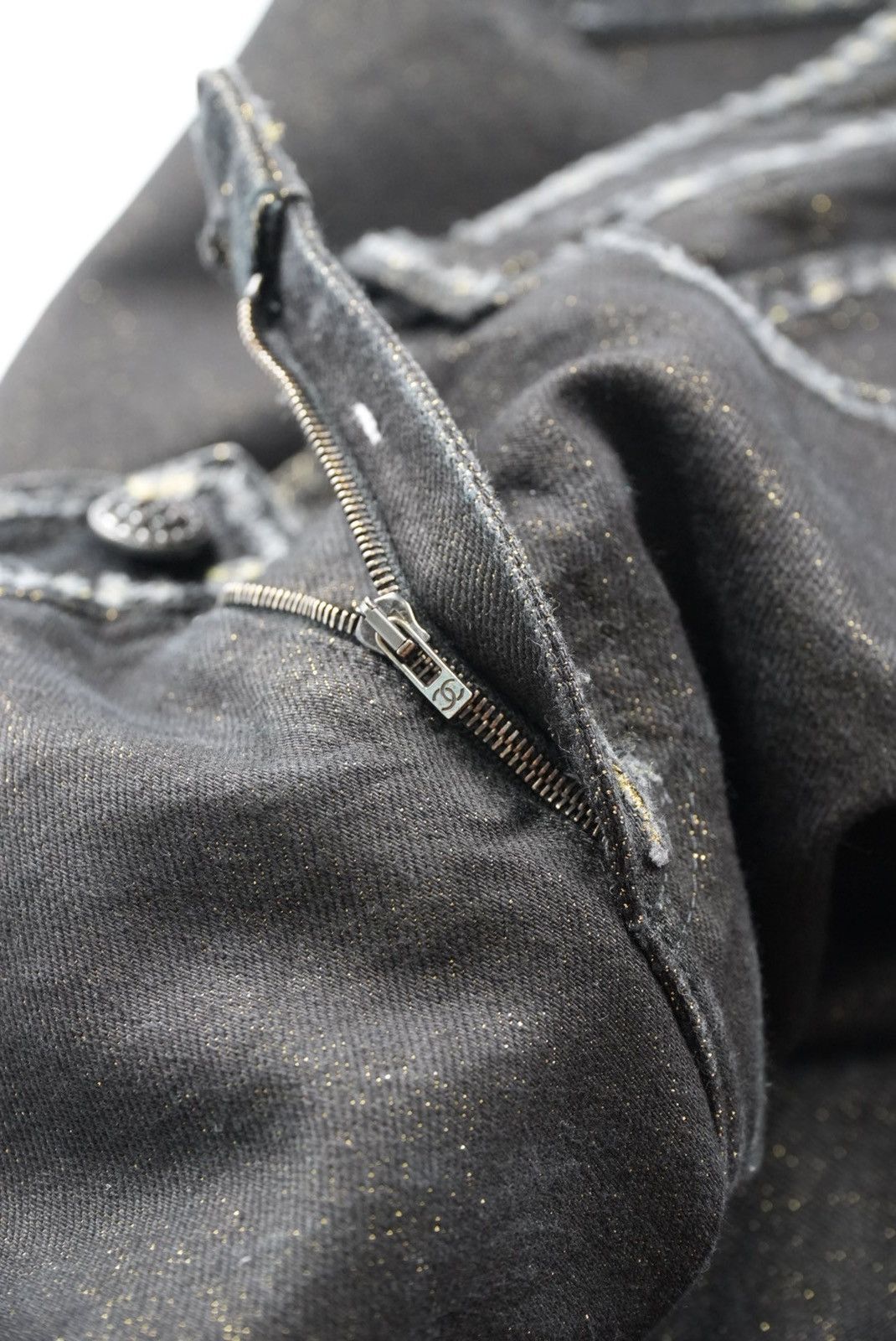 Chanel Chanel Lamé Glittered Denim Pants Size 27" / US 4 / IT 40 - 11 Thumbnail