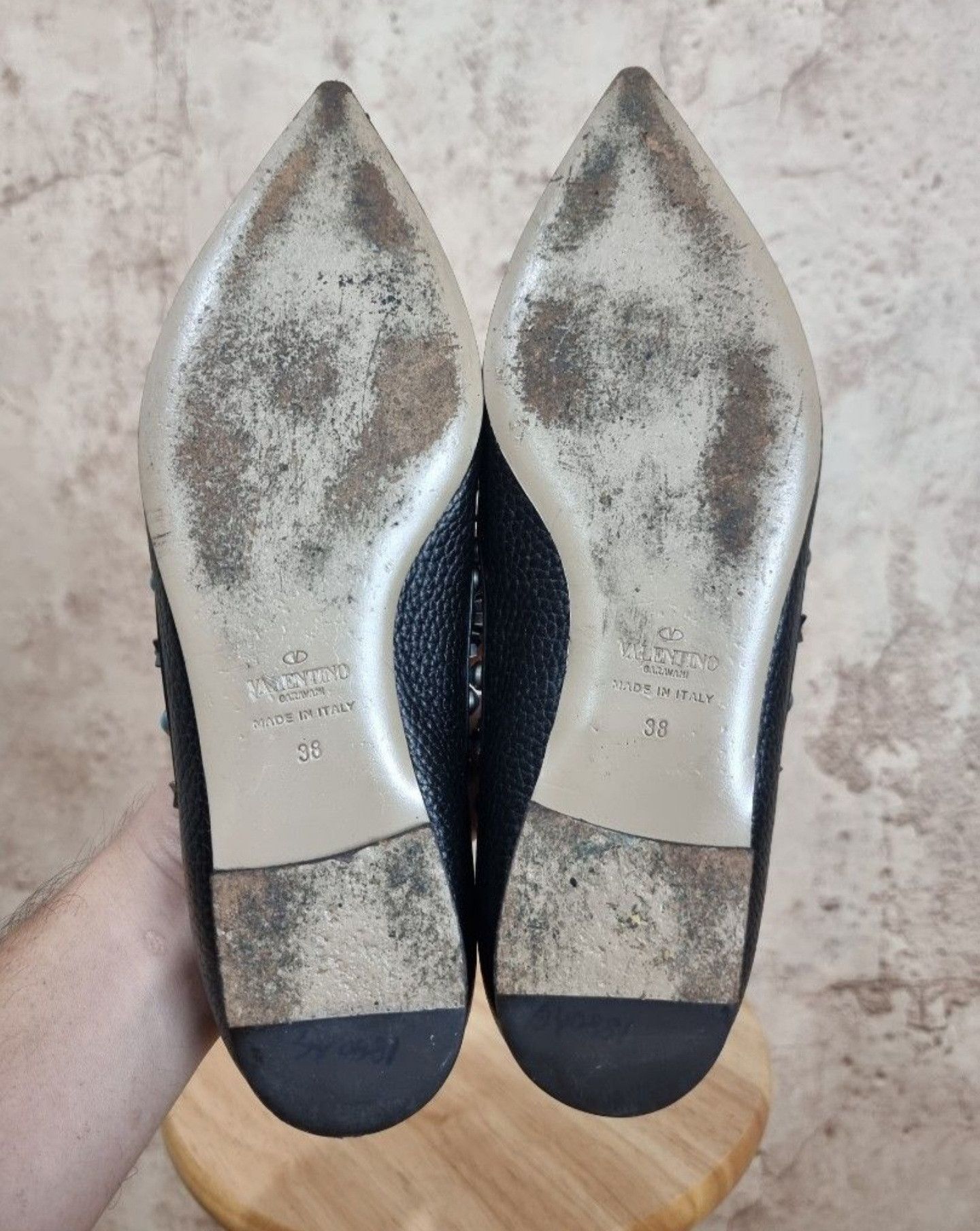 Valentino Valentino Garavani Rockstud Flats Size US 8 / IT 38 - 6 Thumbnail
