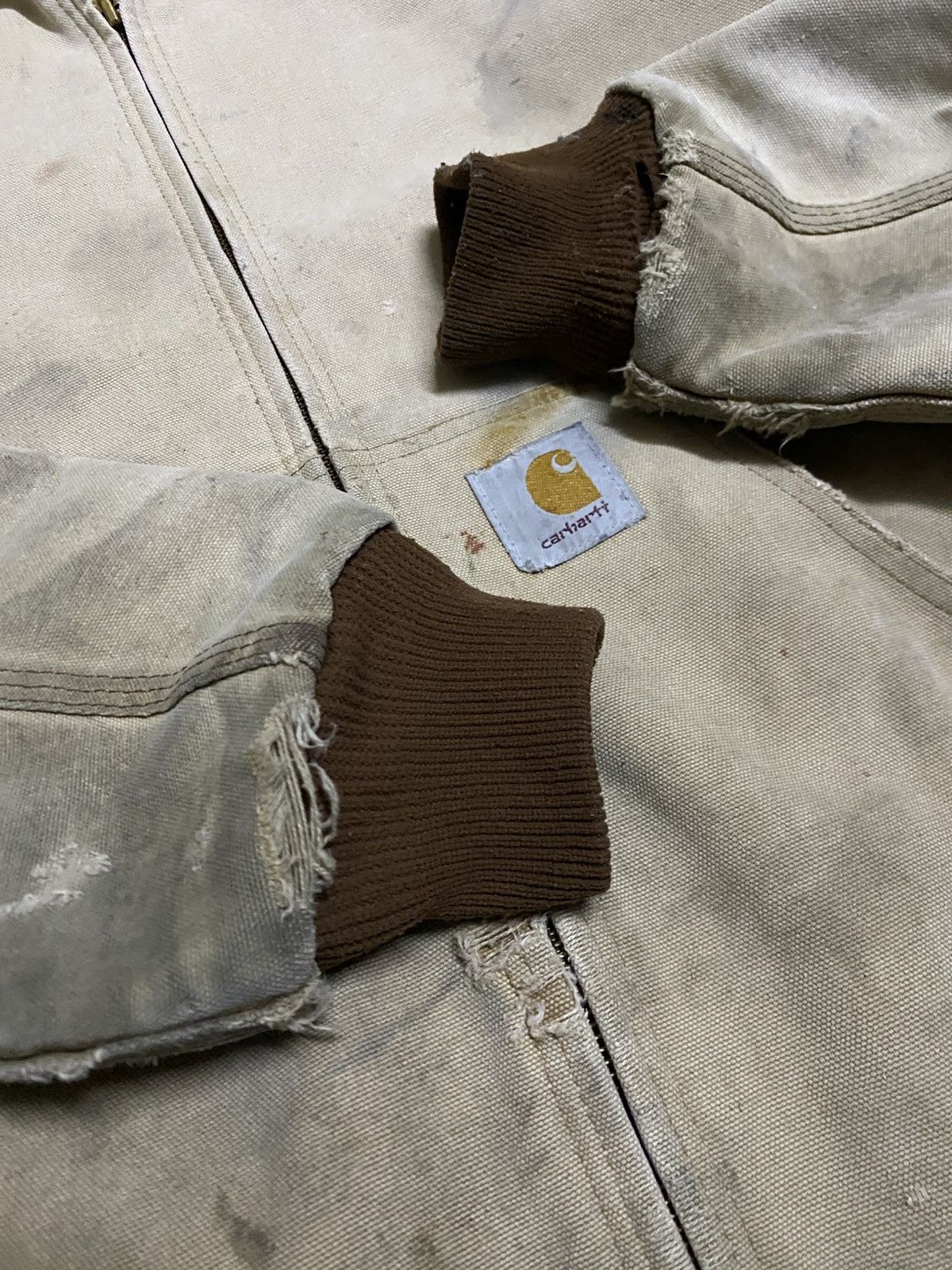 Carhartt Vintage Trashed Distress Carhartt hoodie jacket Size US L / EU 52-54 / 3 - 5 Thumbnail