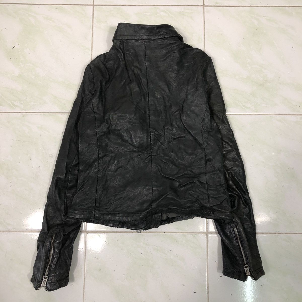 Japanese Brand 📌Cropped Biker Leather Jacket Rose Bud Bondage Size US M / EU 48-50 / 2 - 2 Thumbnail