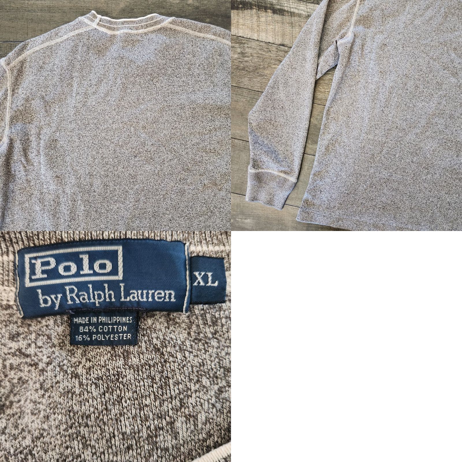 Polo Ralph Lauren Polo Ralph Lauren Sweatshirt Mens XL Heather Gray Herringbone Crewneck Pullover Size US XL / EU 56 / 4 - 8 Thumbnail