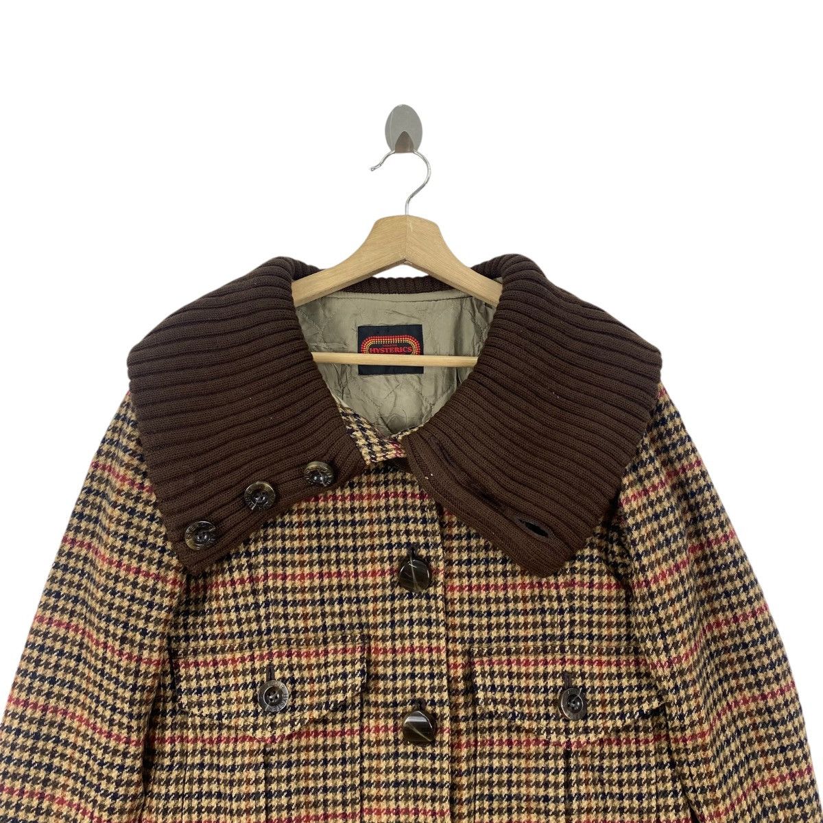 Hysteric Glamour Vintage HYSTERIC GLAMOUR Punk Check Button Up Wool Brown Size US S / EU 44-46 / 1 - 2 Thumbnail