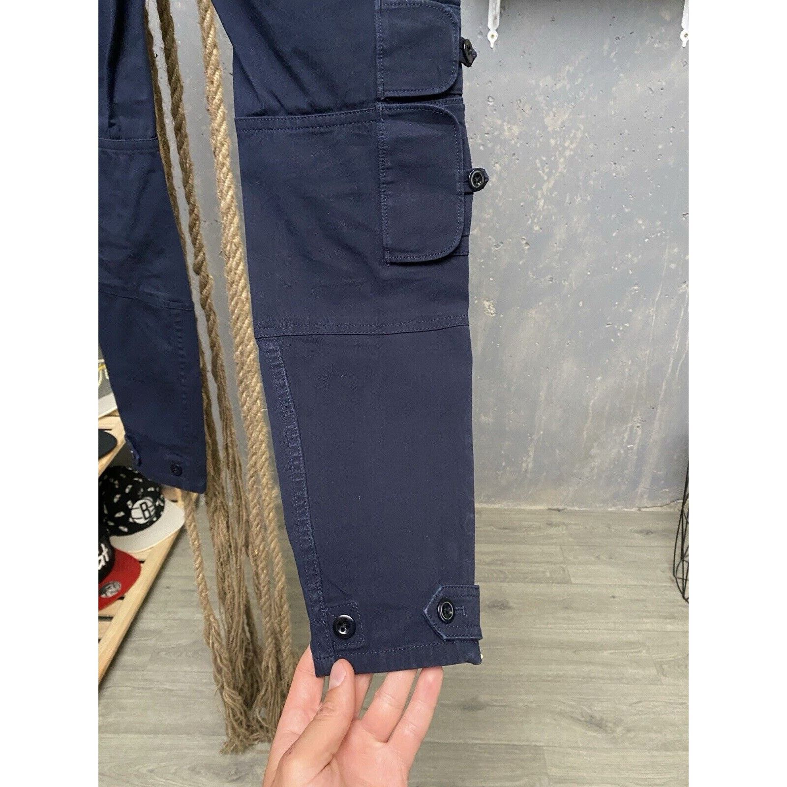 Ralph Lauren Vintage Ralph Lauren Cargo Pants Women Blue Pockets Size 4 Size 27" / US 4 / IT 40 - 18 Thumbnail