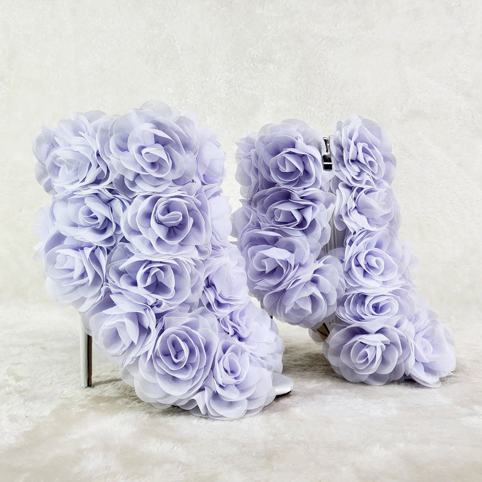 Other Beauty 3D Flowers Floral High Heel Elegant Xoanna Ankle Boo Size US 9 / IT 39 - 5 Thumbnail
