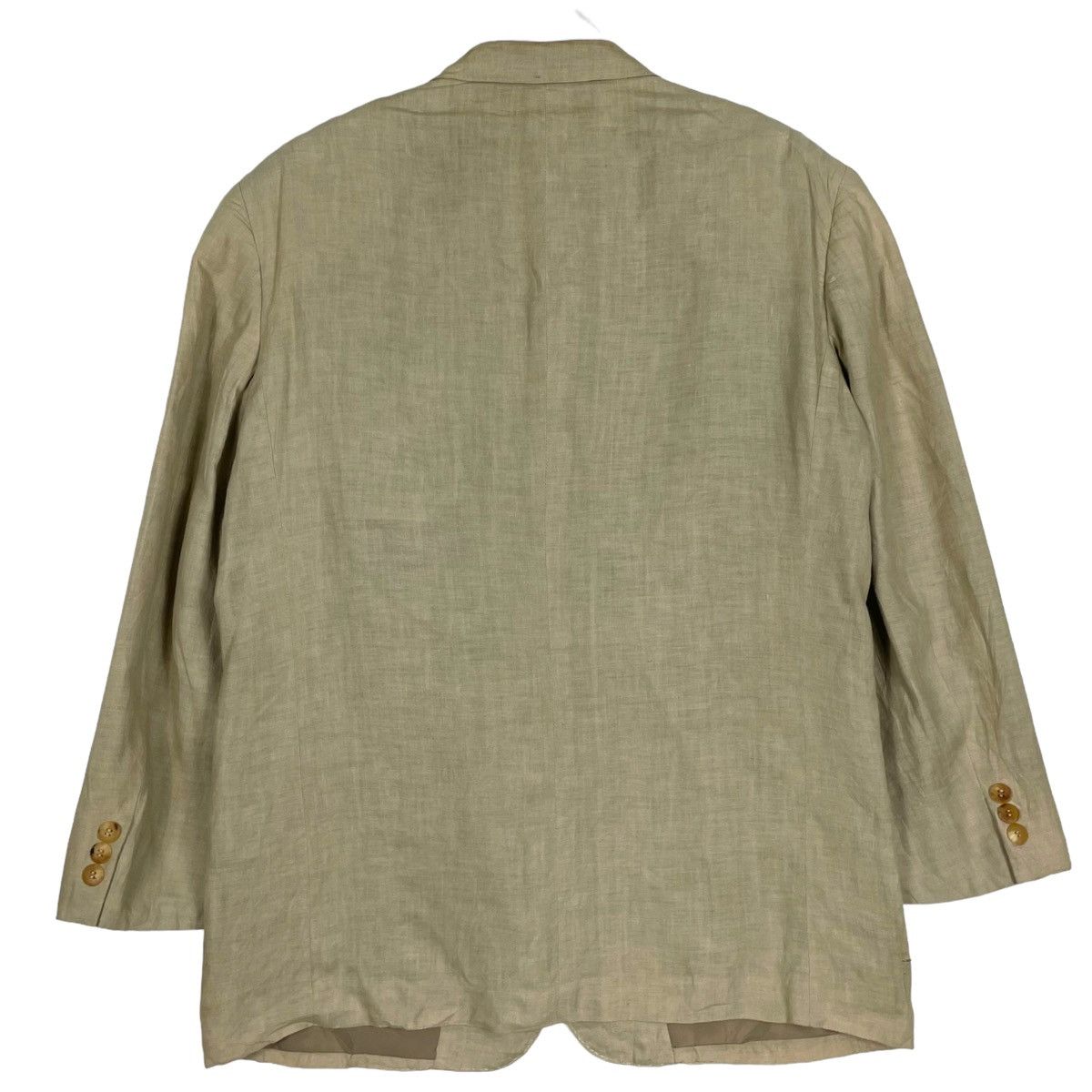Karl Lagerfeld × Vintage 💥90s KARL LAGERFELD LINEN BUTTON BLAZER JACKET Size US L / EU 52-54 / 3 - 7 Thumbnail