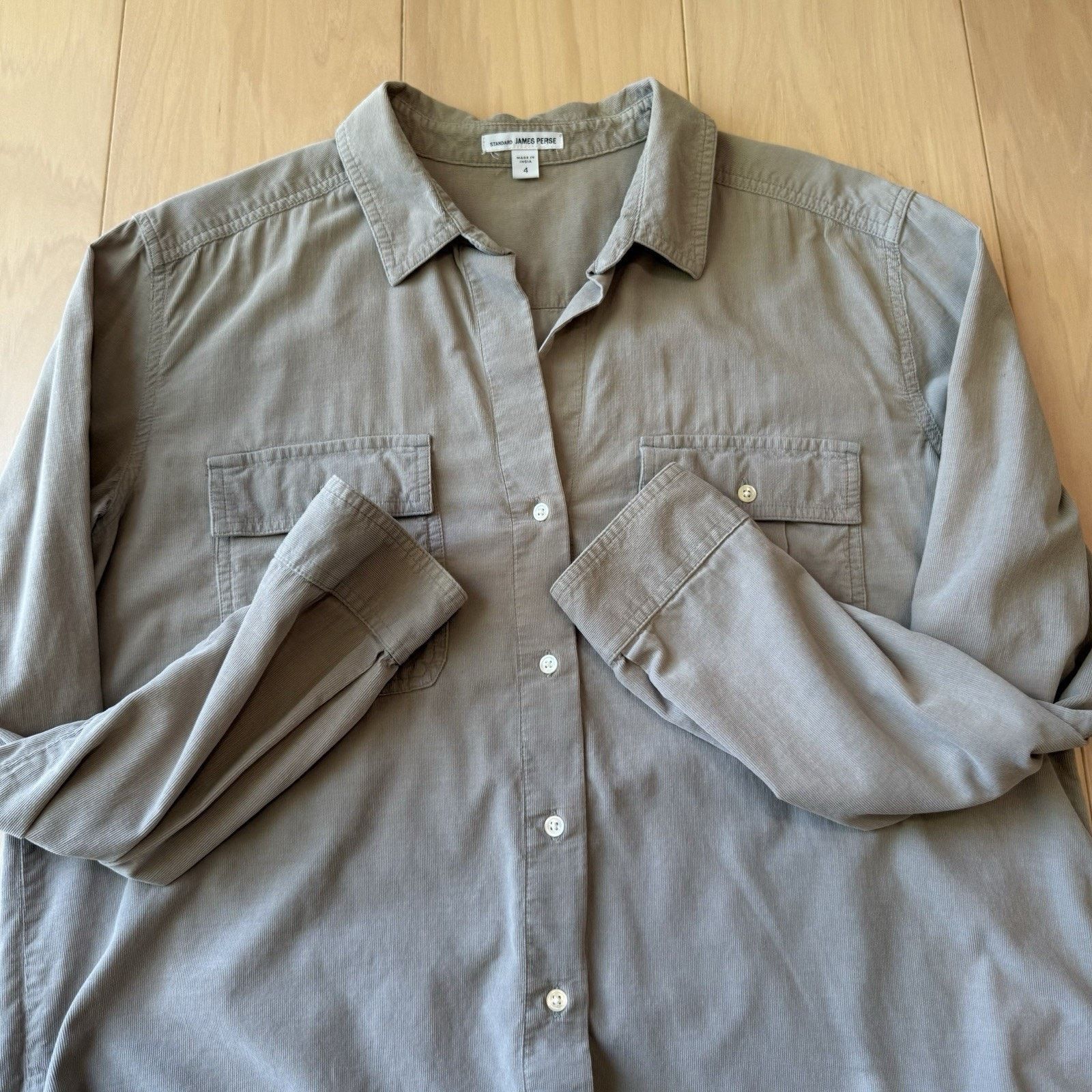 James Perse James Perse Corduory Shirt 4 Button Up Casual Minimalist Size S / US 4 / IT 40 - 4 Thumbnail
