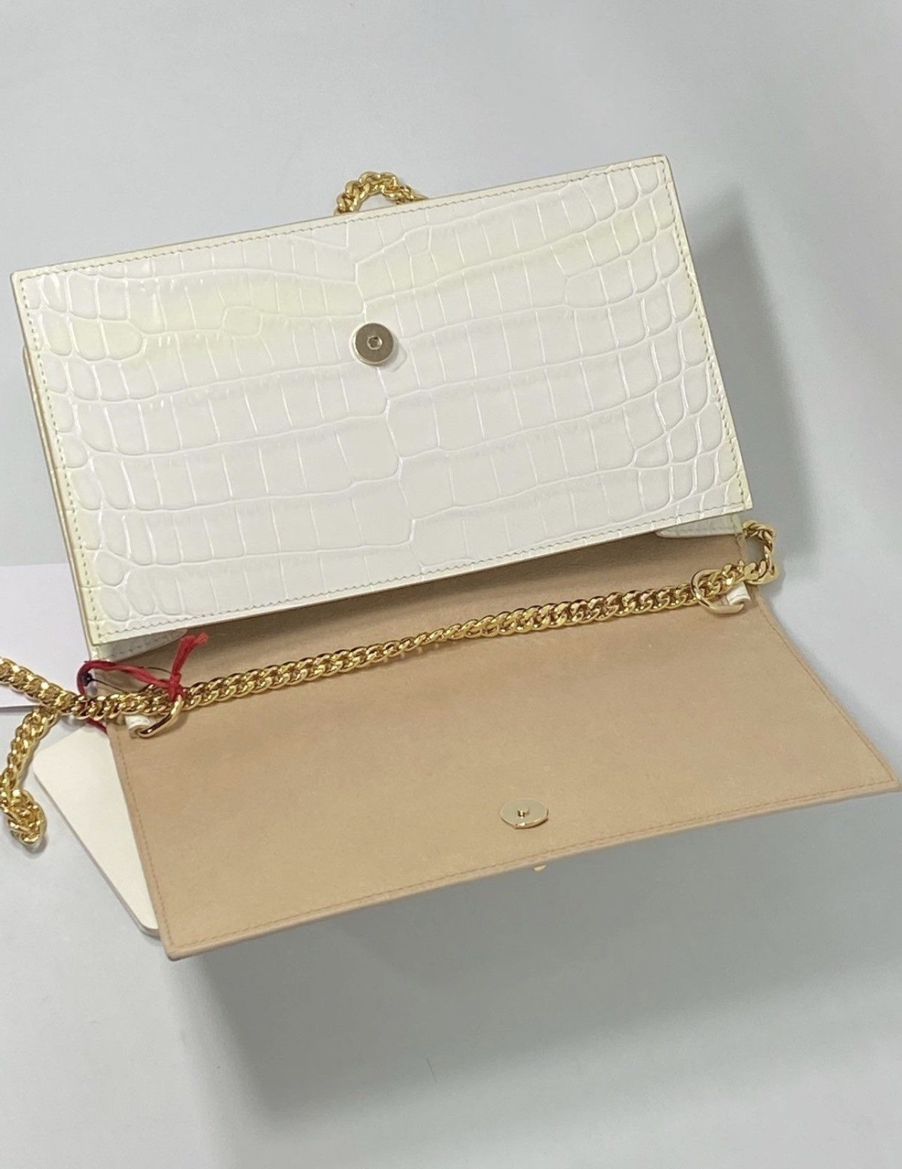 Alexander McQueen Alexander McQueen Small Skull Croc-Embossed Shoulder Bag Size ONE SIZE - 8 Thumbnail