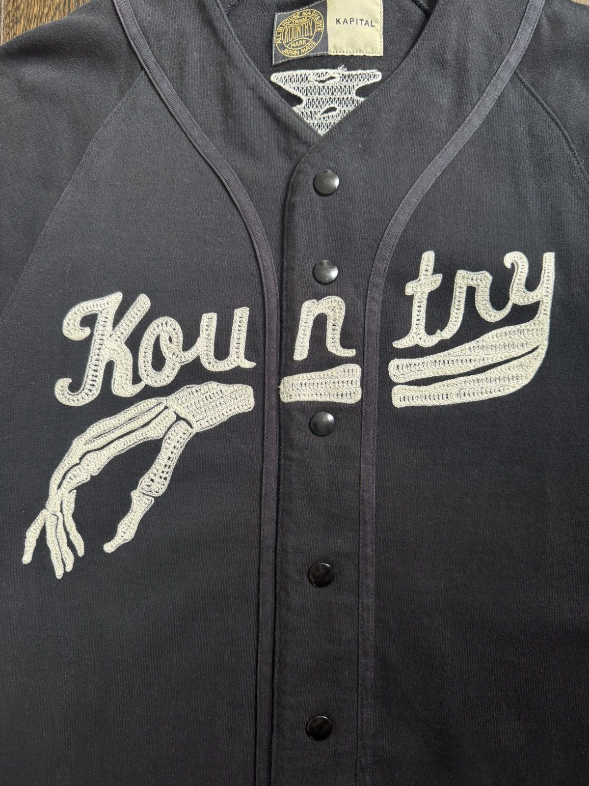 Kapital Kountry Kapital 16/- Densed Jersey Baseball Shirt (BONE) - Black Size US L / EU 52-54 / 3 - 3 Thumbnail