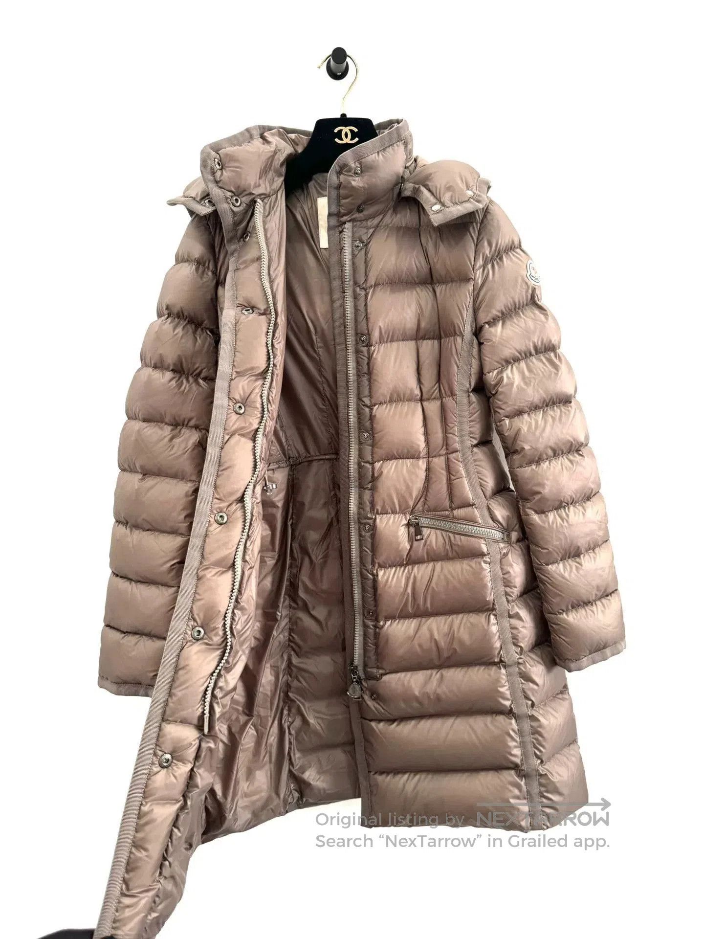 Moncler Moncler Hermine Gray Logo Women's Down Jacket. Size XS / US 0-2 / IT 36-38 - 3 Thumbnail