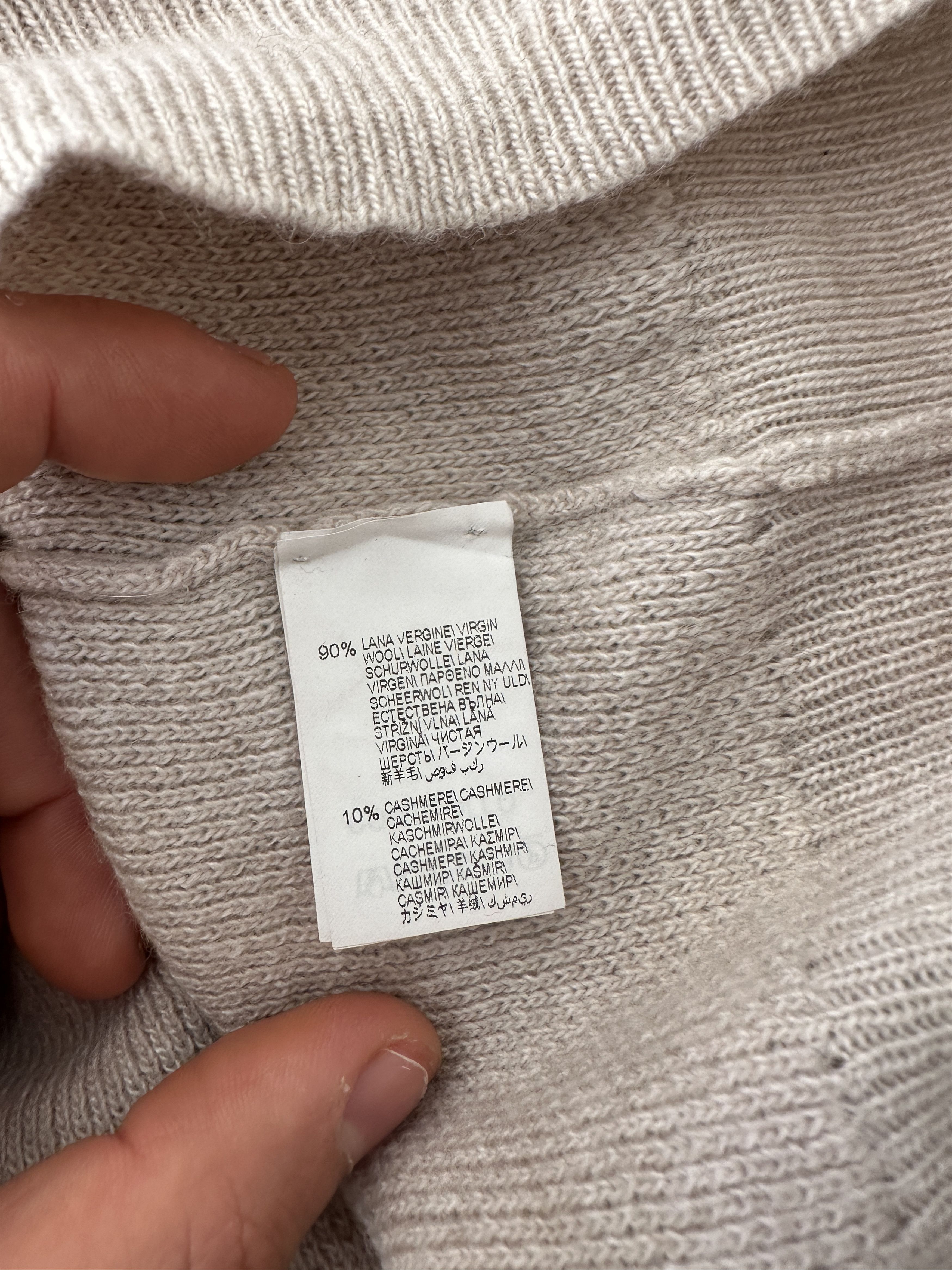 Brunello Cucinelli Brunello Cucinelli Beige Wool Cashmere Knit Sweater Size M Size M / US 6-8 / IT 42-44 - 5 Thumbnail