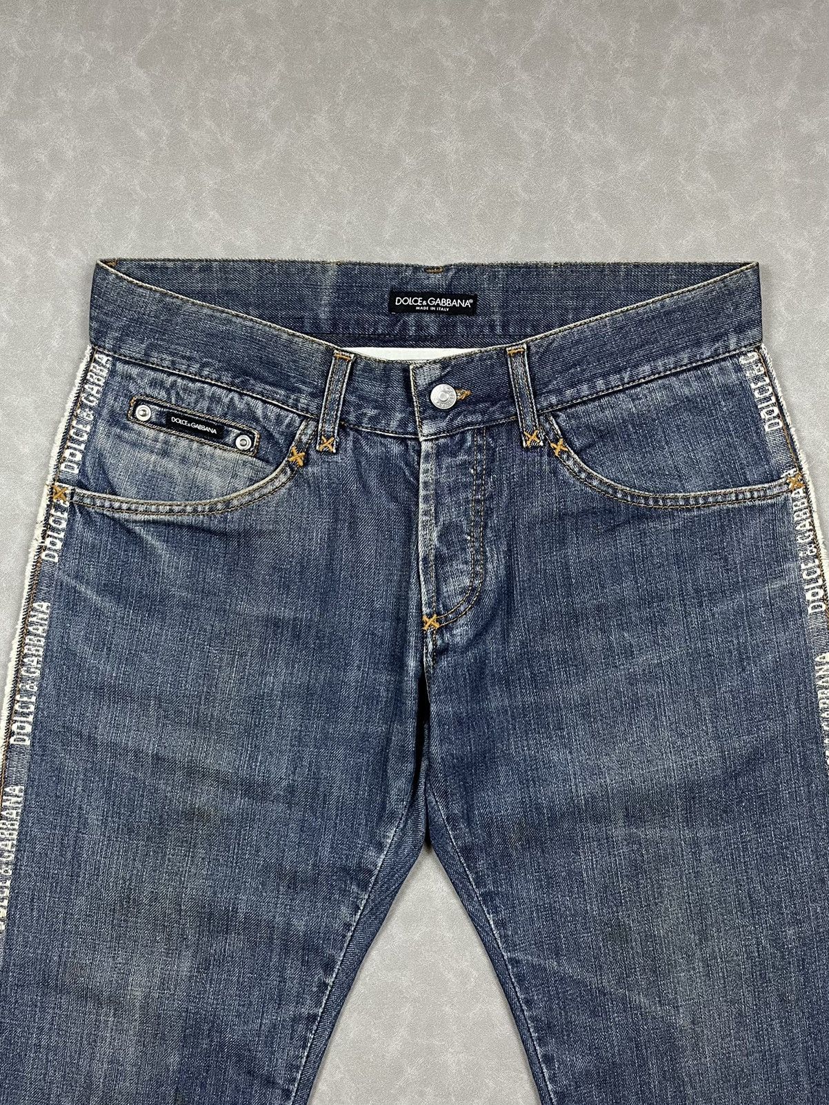 Dolce & Gabbana Vtg Dolce Gabbana side logo denim pants Size US 30 / EU 46 - 4 Thumbnail