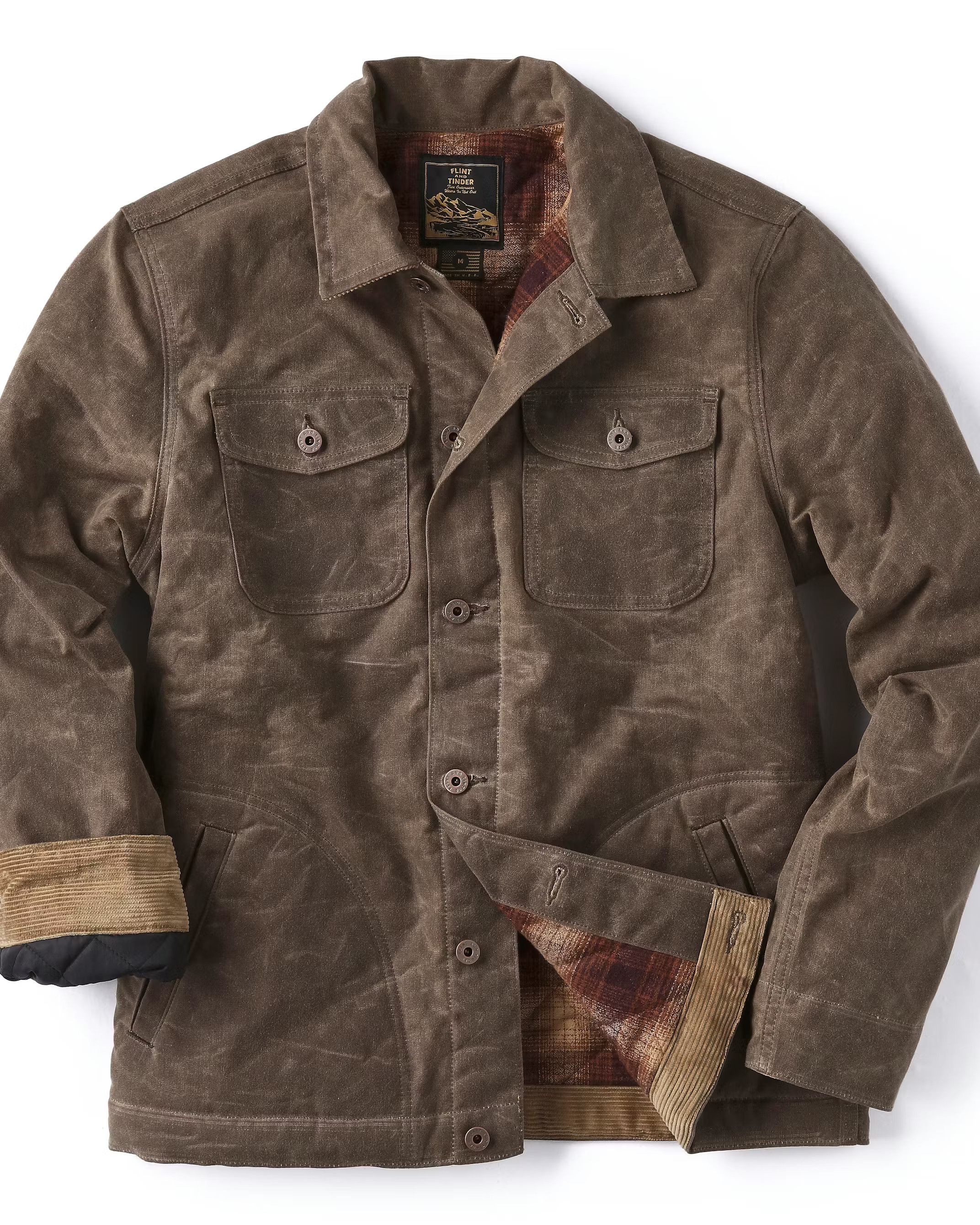 Flint And Tinder Flannel-Lined Quilted Waxed Rancher Jacket Size US L / EU 52-54 / 3 - 1 Thumbnail