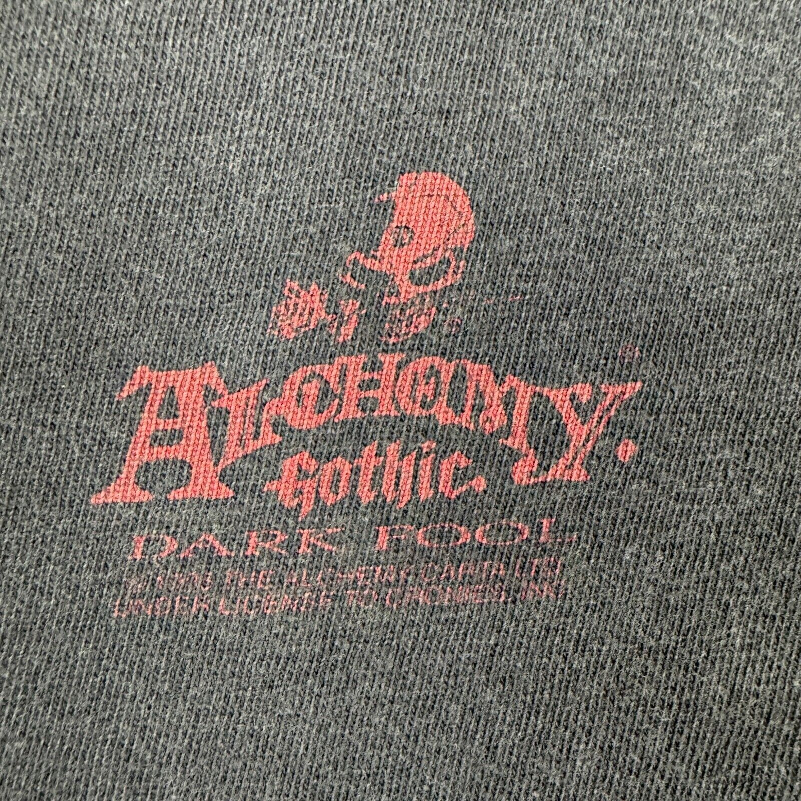Other Vintage Alchemy Gothic Dark Fool T-Shirt Men's XL Black 90s Size US XL / EU 56 / 4 - 3 Thumbnail