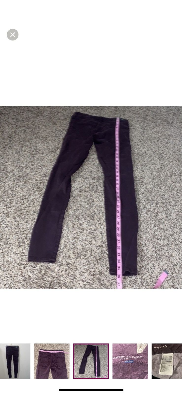 American Eagle Outfitters American eagle outfitters maroon jeggings size 00 Size 24" / US 00 / IT 34 - 2 Thumbnail