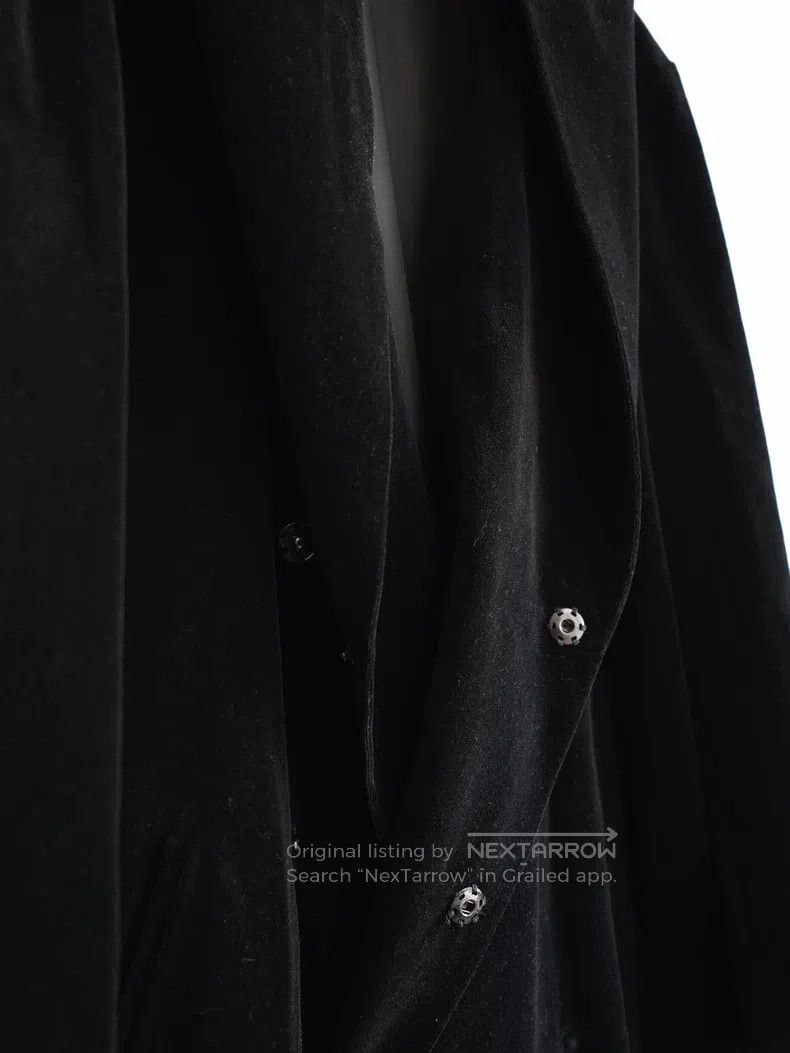 Yohji Yamamoto Yohji Yamamoto Snap Velvet Hooded Coat Size US L / EU 52-54 / 3 - 8 Thumbnail