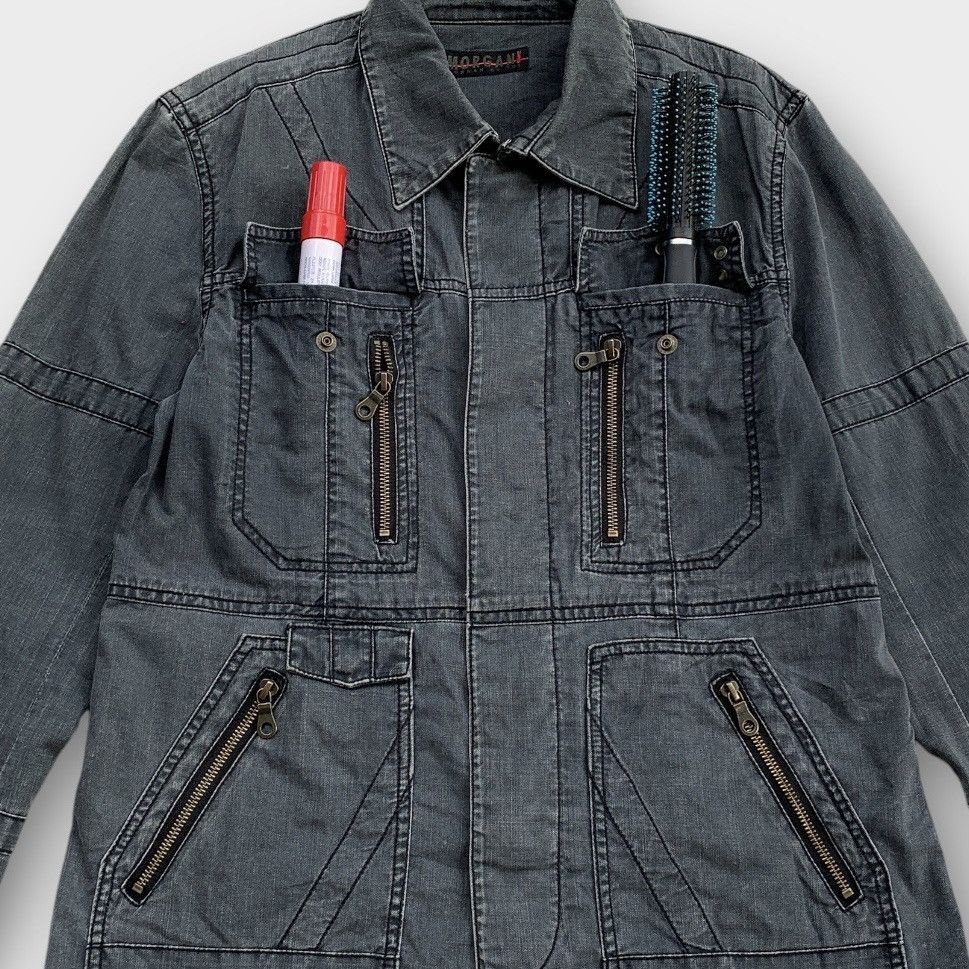Morgan Homme × Other Morgan Homme Denim MultiPocket Utility Zipper Jacket Size M / US 6-8 / IT 42-44 - 6 Thumbnail