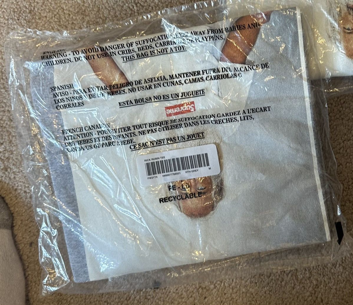 Supreme Supreme Rick Rubin Tee 'Heather Grey' Size US M / EU 48-50 / 2 - 2 Thumbnail