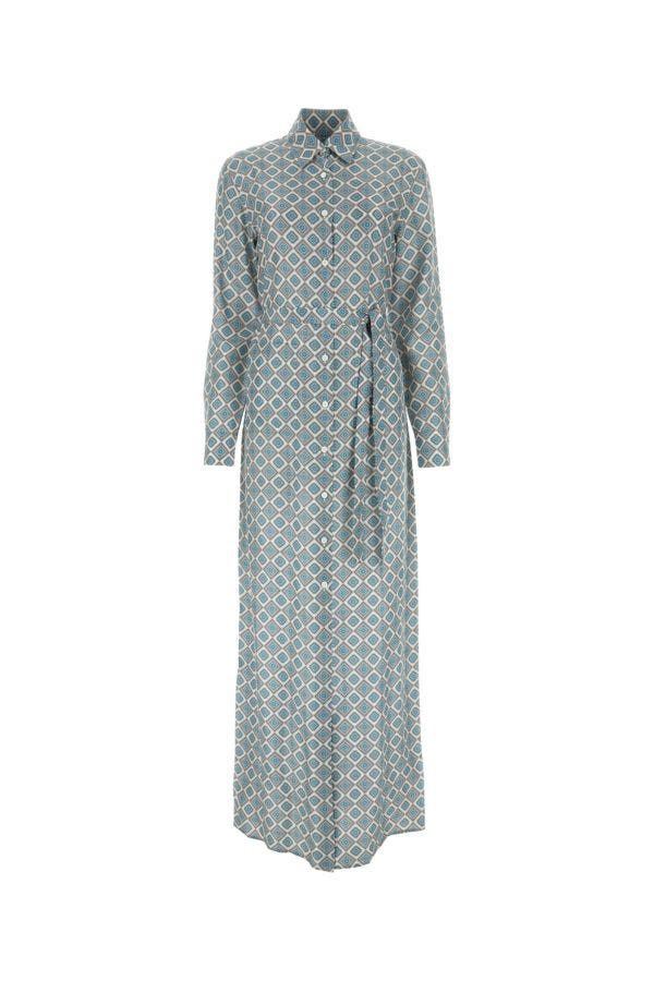 Prada Printed Silk Shirt Dress Size XS / US 0-2 / IT 36-38 - 1 Thumbnail