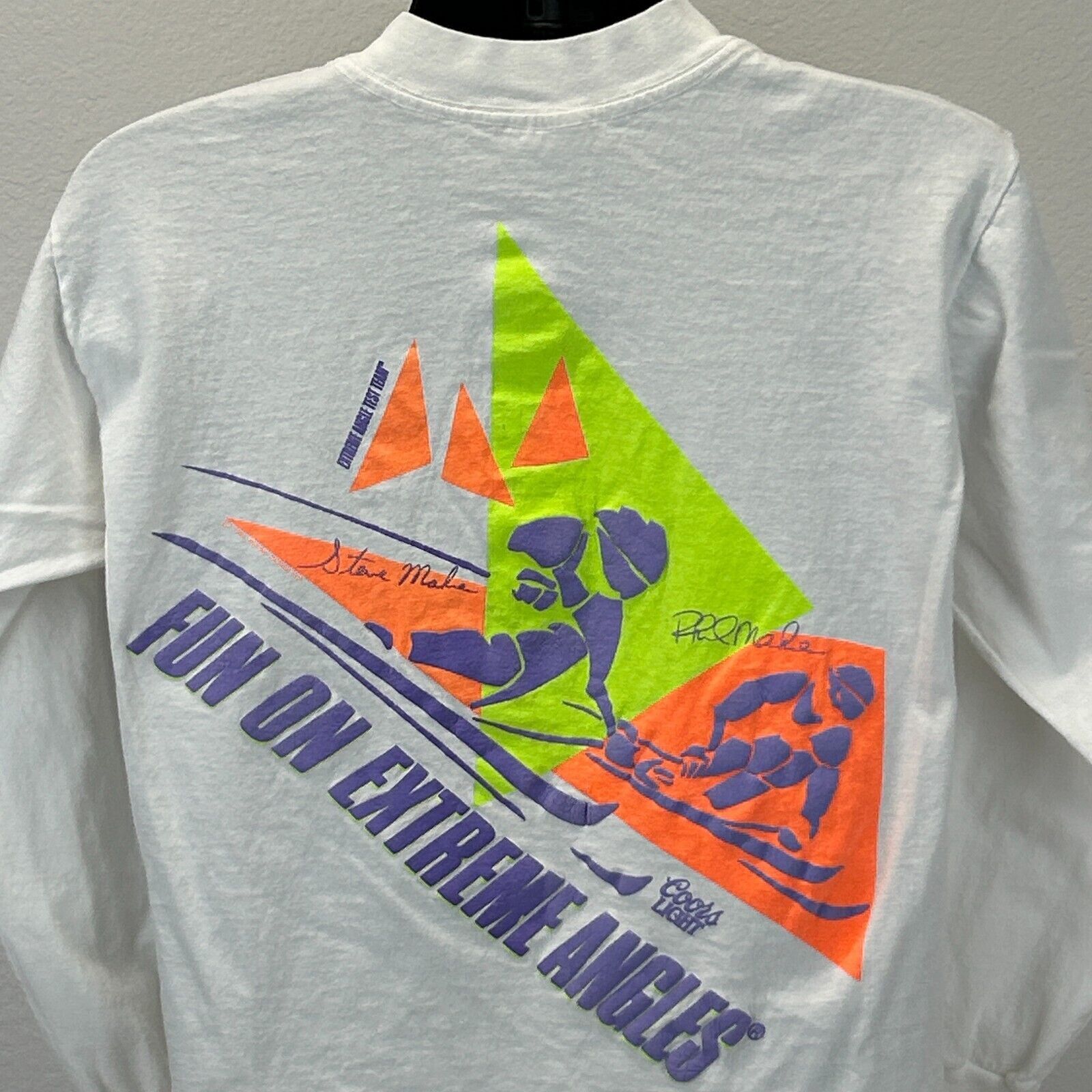 Vintage Vintage 90s Fun On Extreme Angles T Shirt Steve White Medium Size US M / EU 48-50 / 2 - 6 Thumbnail