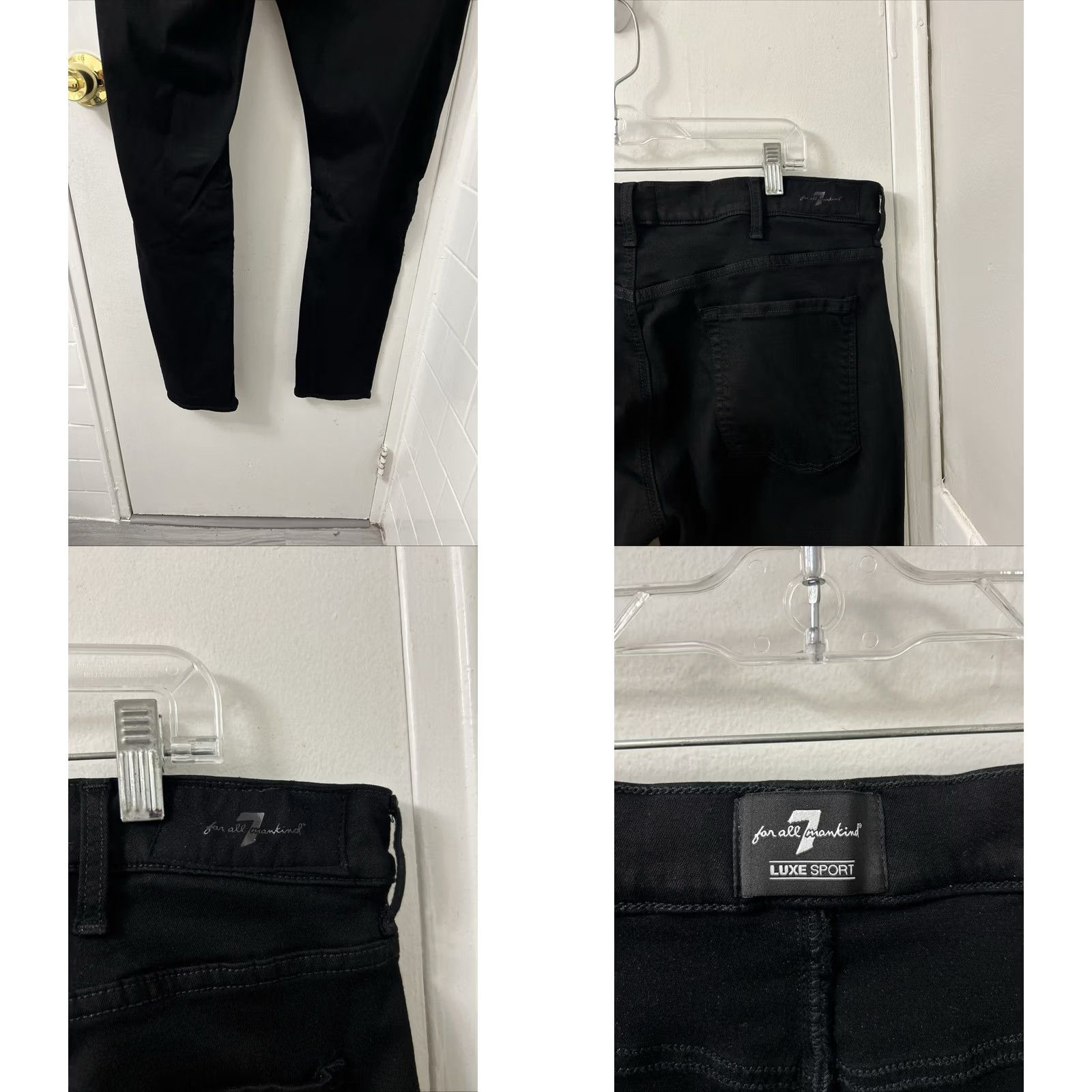 7 For All Mankind 7 For All Mankind Luxe Sport Jeans Mens 40x31 Black Slim Denim Cotton Blend Modal Elastane 5-Pocket Logo Size US 40 / EU 56 - 8 Thumbnail