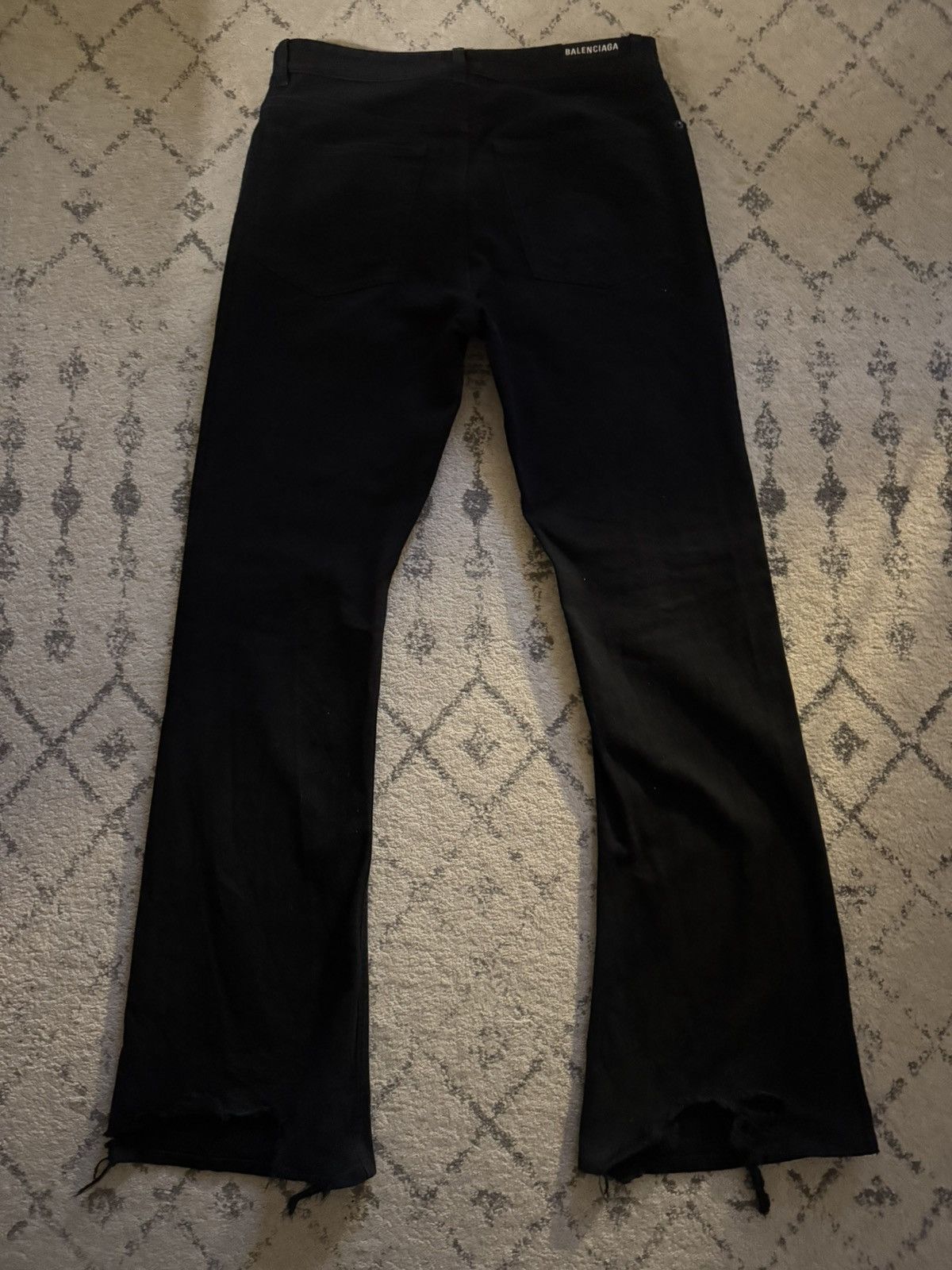 Balenciaga Balenciaga Unisex Black Bootcut/Flared Jeans Size US 34 / EU 50 - 2 Thumbnail