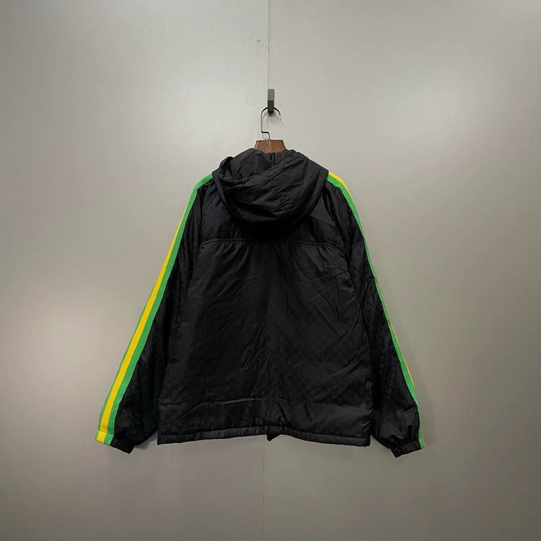 Gucci Gucci Dark pattern full-print striped hooded jacket 2502-Ne Size US M / EU 48-50 / 2 - 2 Thumbnail
