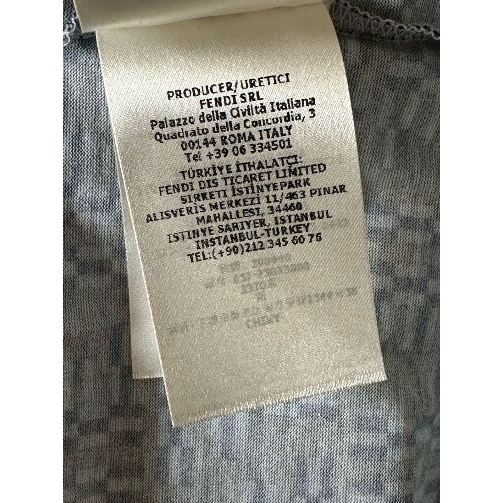 Fendi Fendi FF Logo Print Blue Cotton Jersey T-Shirt XL FY0936 IT Size US XL / EU 56 / 4 - 9 Thumbnail