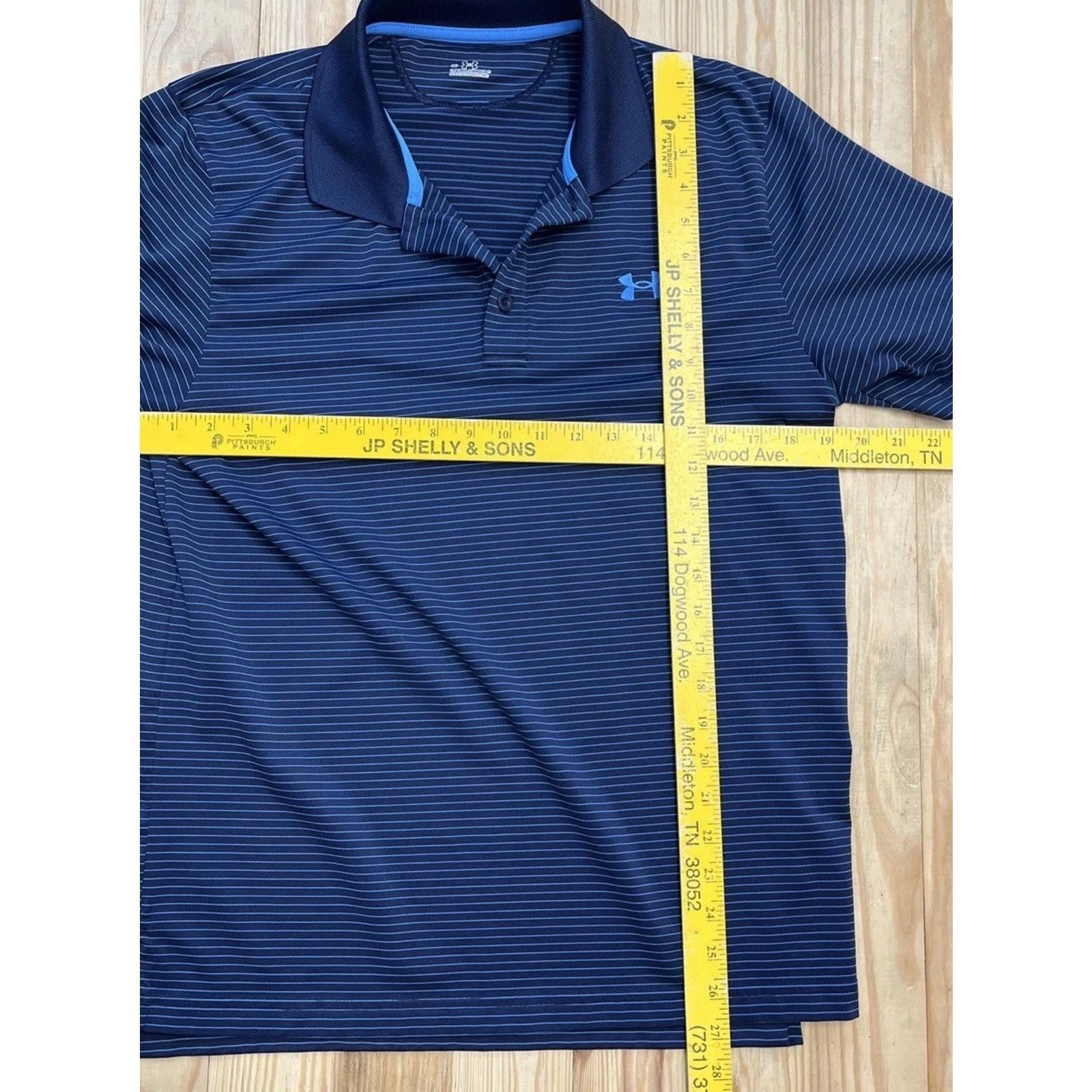 Under Armour Under Armour Men's UA Matchplay Stripe Polo Shirt Blue M Size US M / EU 48-50 / 2 - 7 Thumbnail