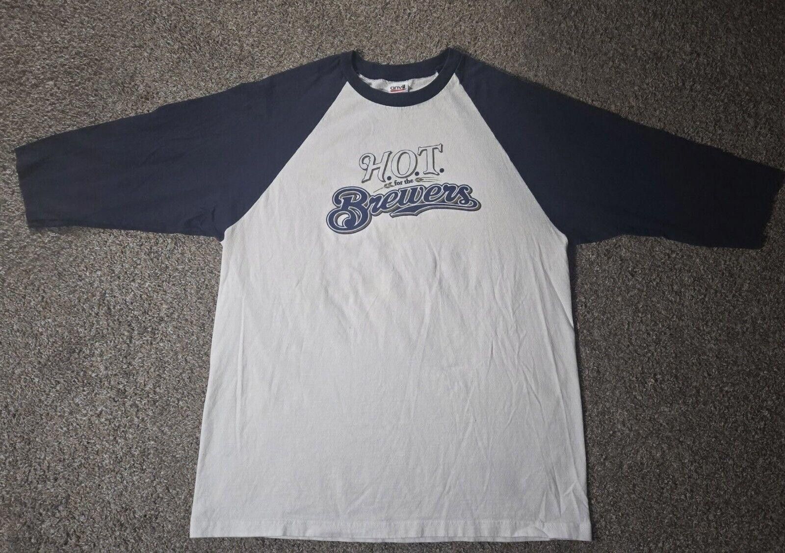 Anvil Anvil Preshrunk 3/4 Sleeve H.O.T. For The Brewers Shirt Size US L / EU 52-54 / 3 - 1 Thumbnail